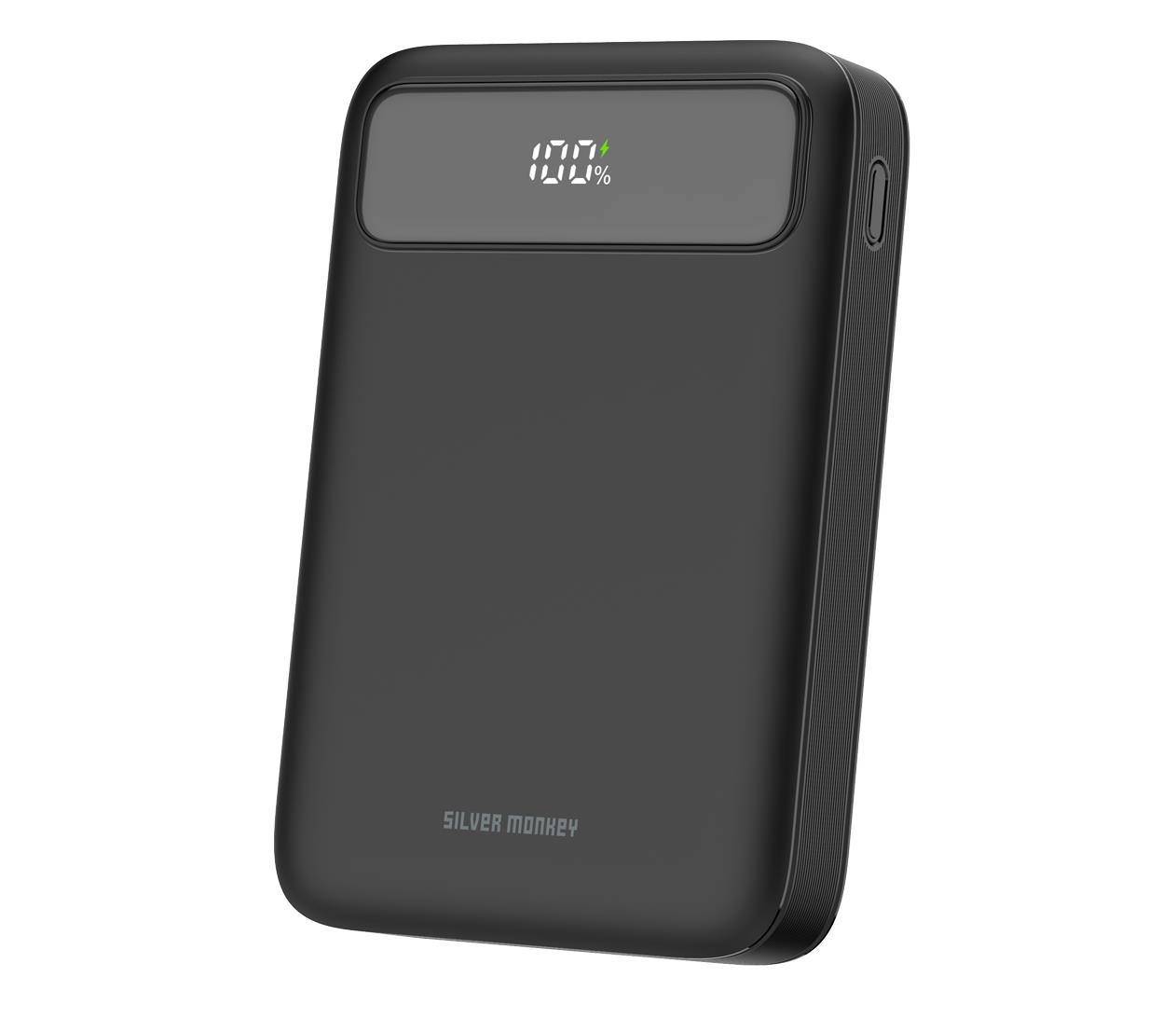 Silver Monkey Powerbank 10.000mAh USB-A USB-C PD 22,5W