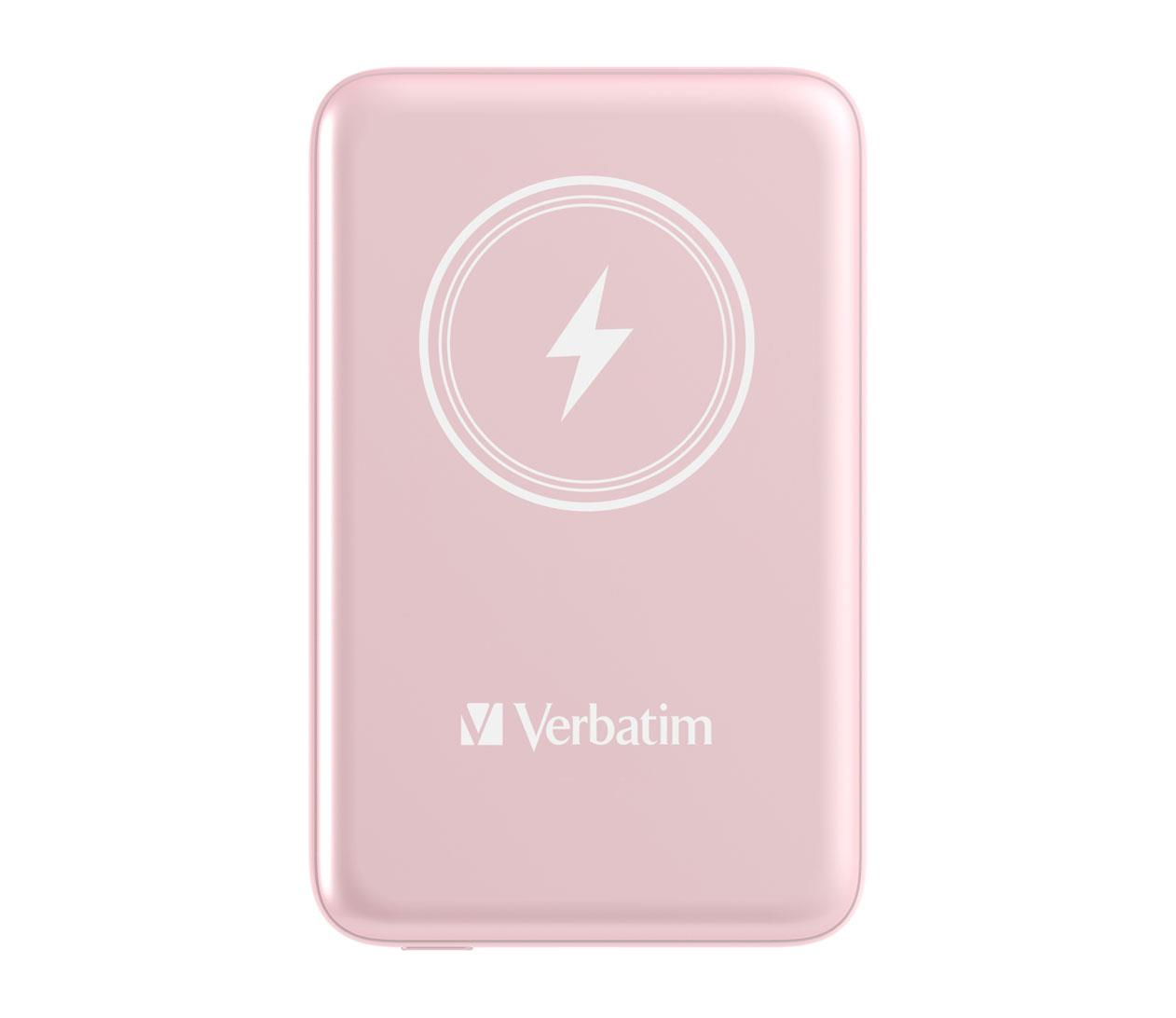 Verbatim Charge 'n' Go Magnetic Wireless Power Bank 10000mAh różowy