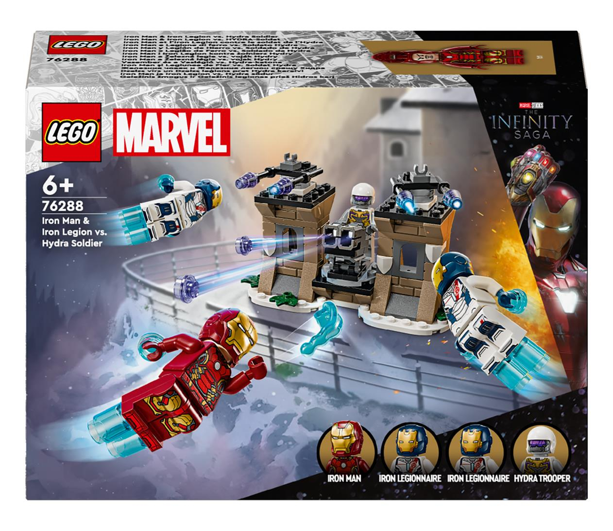 LEGO Marvel 76288 Iron Man i Iron Legion kontra żołnierz Hydry
