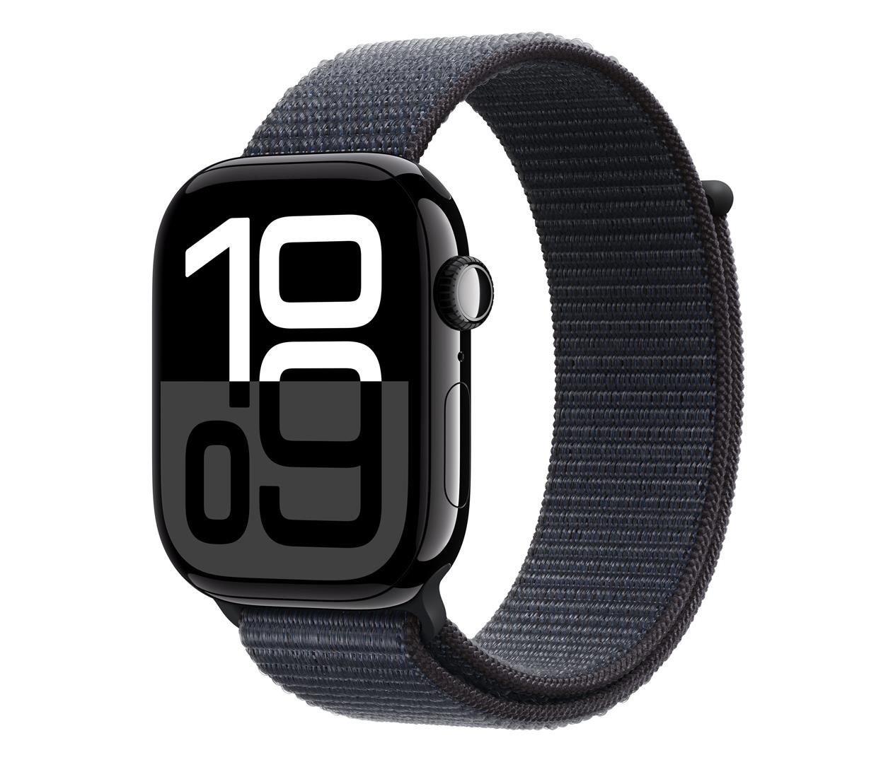 Smartwatch APPLE Watch Series 10 GPS Koperta 46mm z aluminium w kolorze onyksu opaską sportową atramentowym MWWR3ET/A