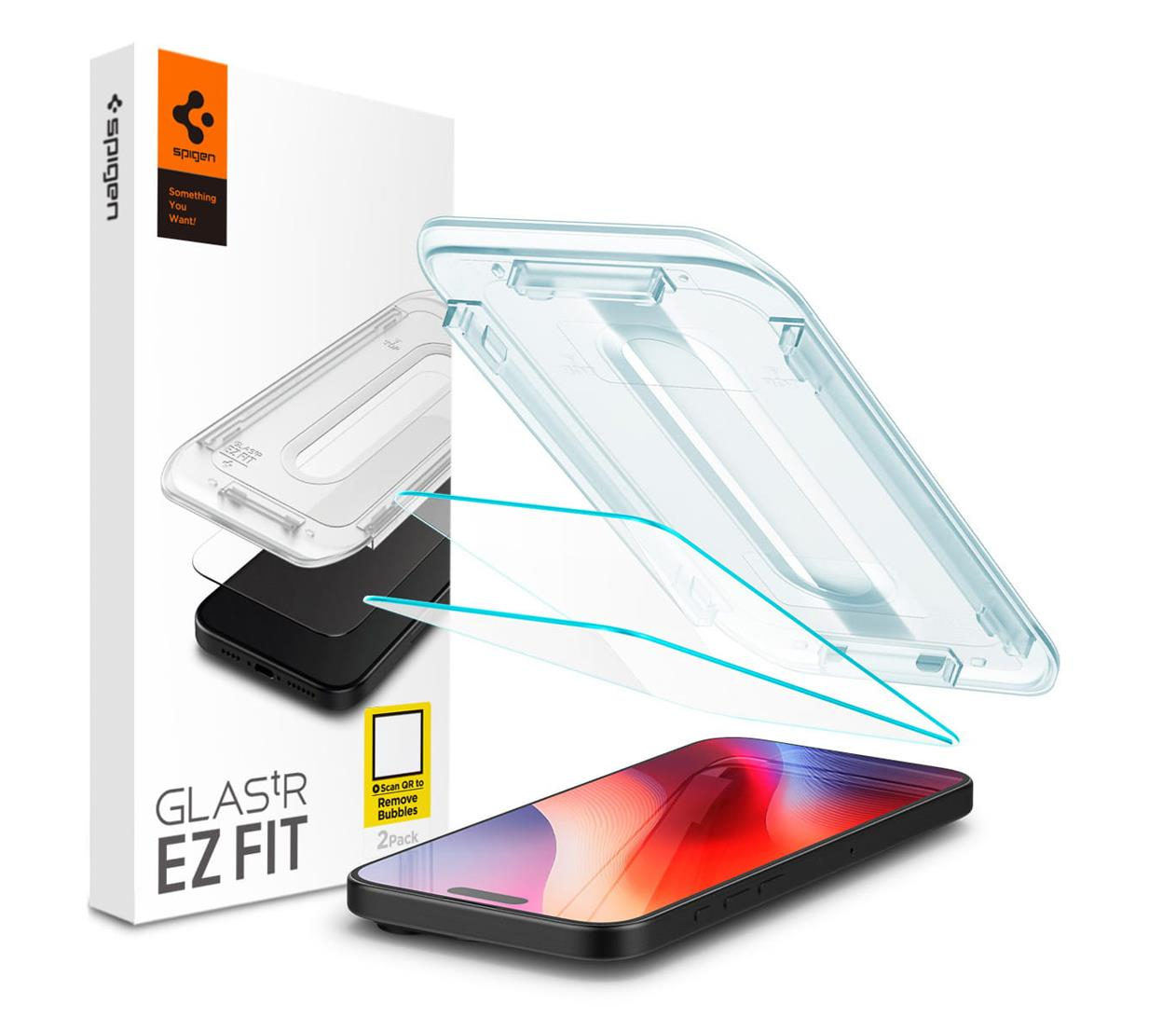 Spigen Szkło Hartowane Glas.TR 'Ez.Fit' 2-Pack do iPhone 16 Pro Max