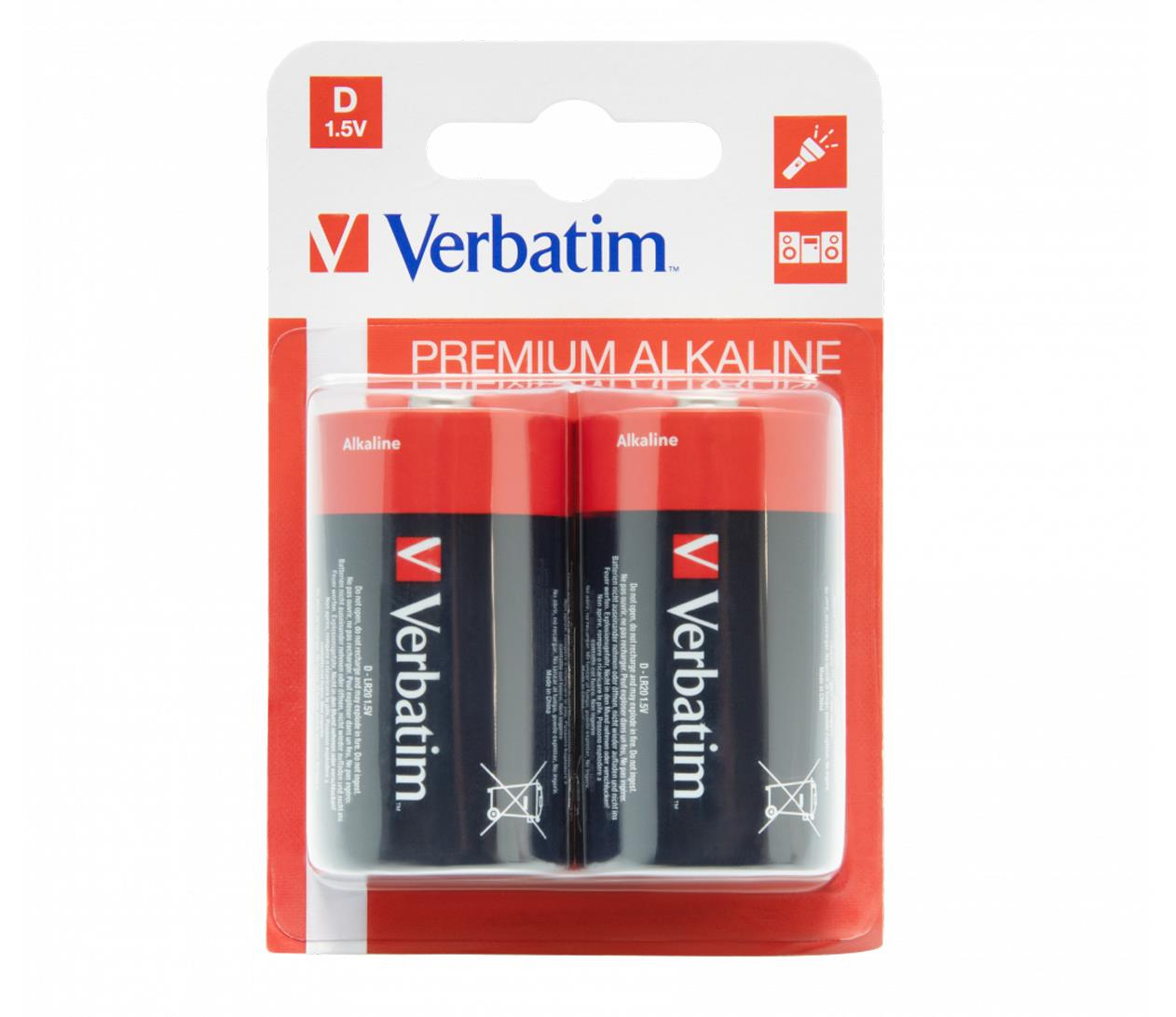 Verbatim Premium Alkaline LR20 D (2 szt.)