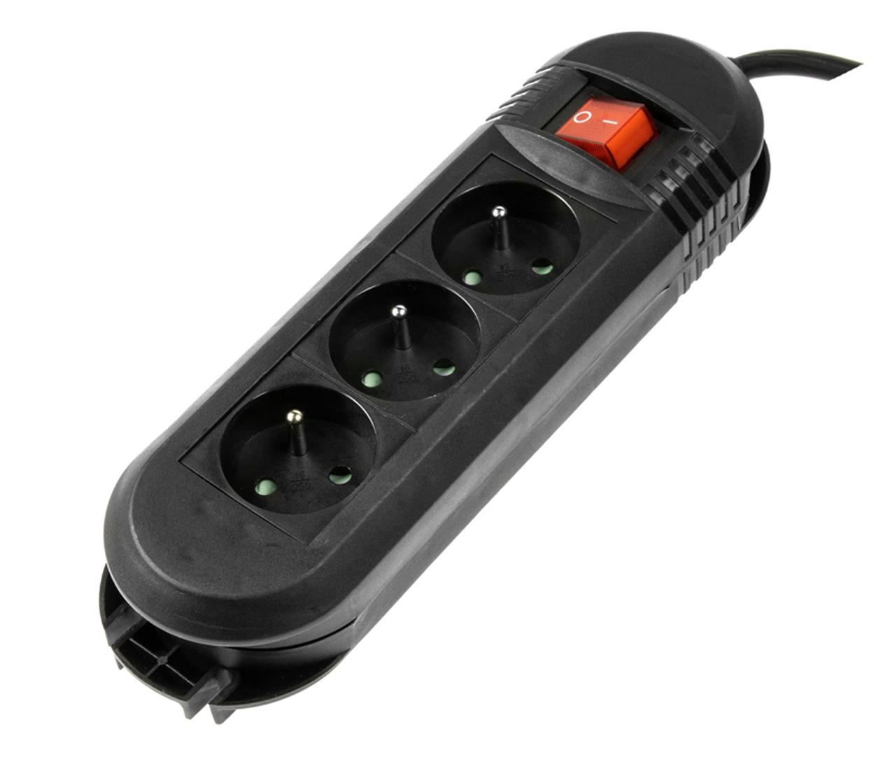 Hama LISTWA ZASILAJĄCA "COMFORT" 3GN, 3M (CZARNA) + WYŁĄCZNIK