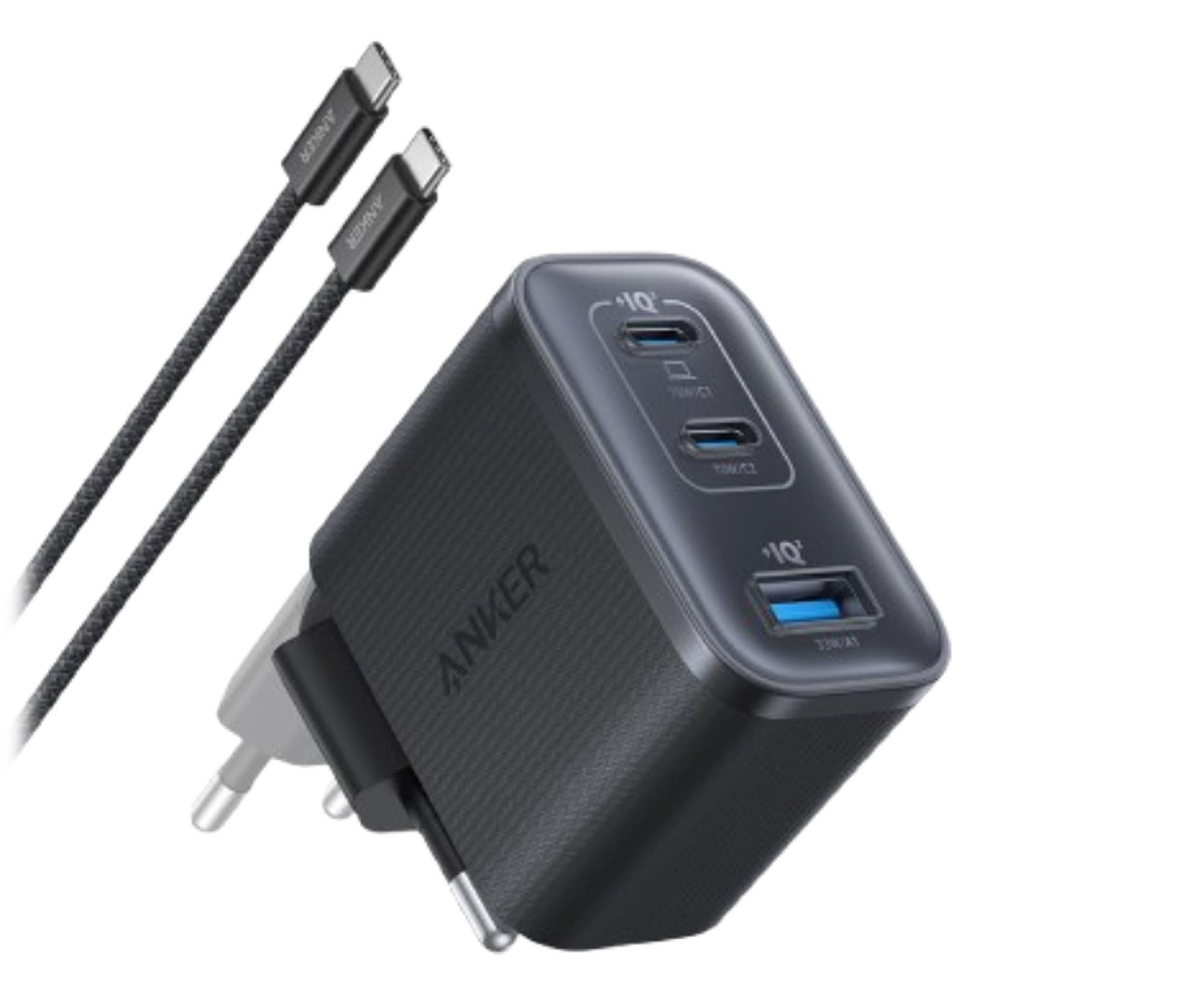 Anker Nano Charger 70W 3 Ports Black