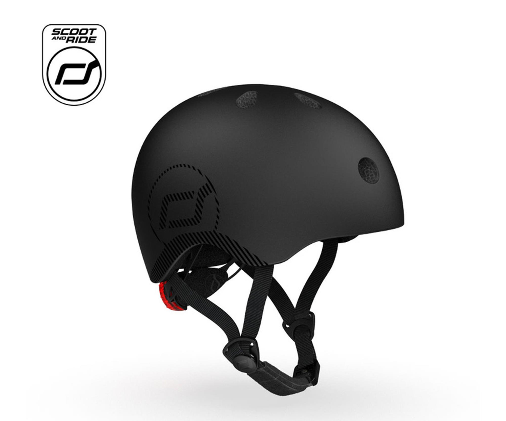 Scoot & Ride Kask ochronny M-L dla starszych dzieci i nastolatków Black