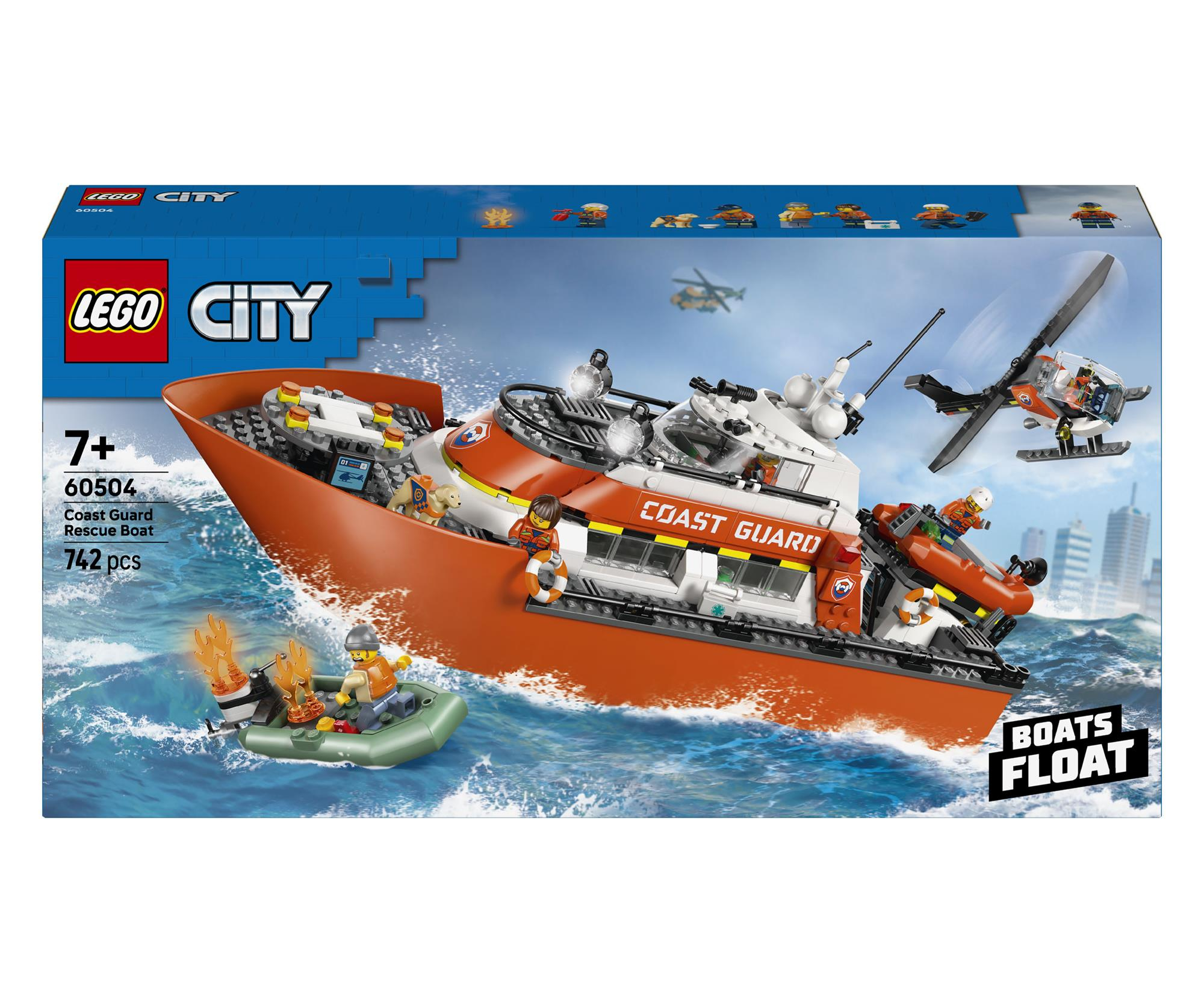LEGO CITY 60504 Łódź ratunkowa i helikopter straży przybrzeżnej