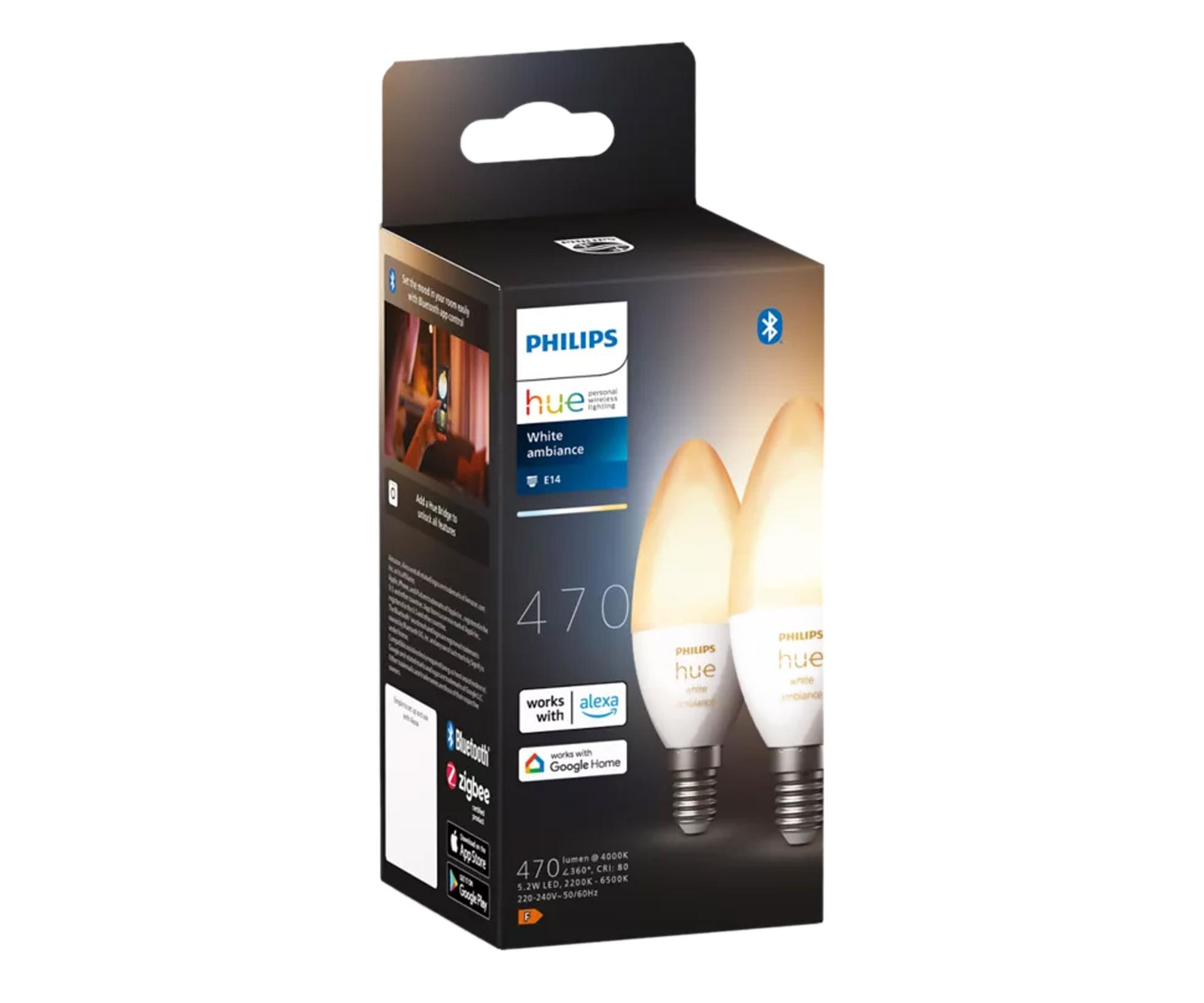 Philips Hue White ambiance Inteligentna Żarówka 2xE14