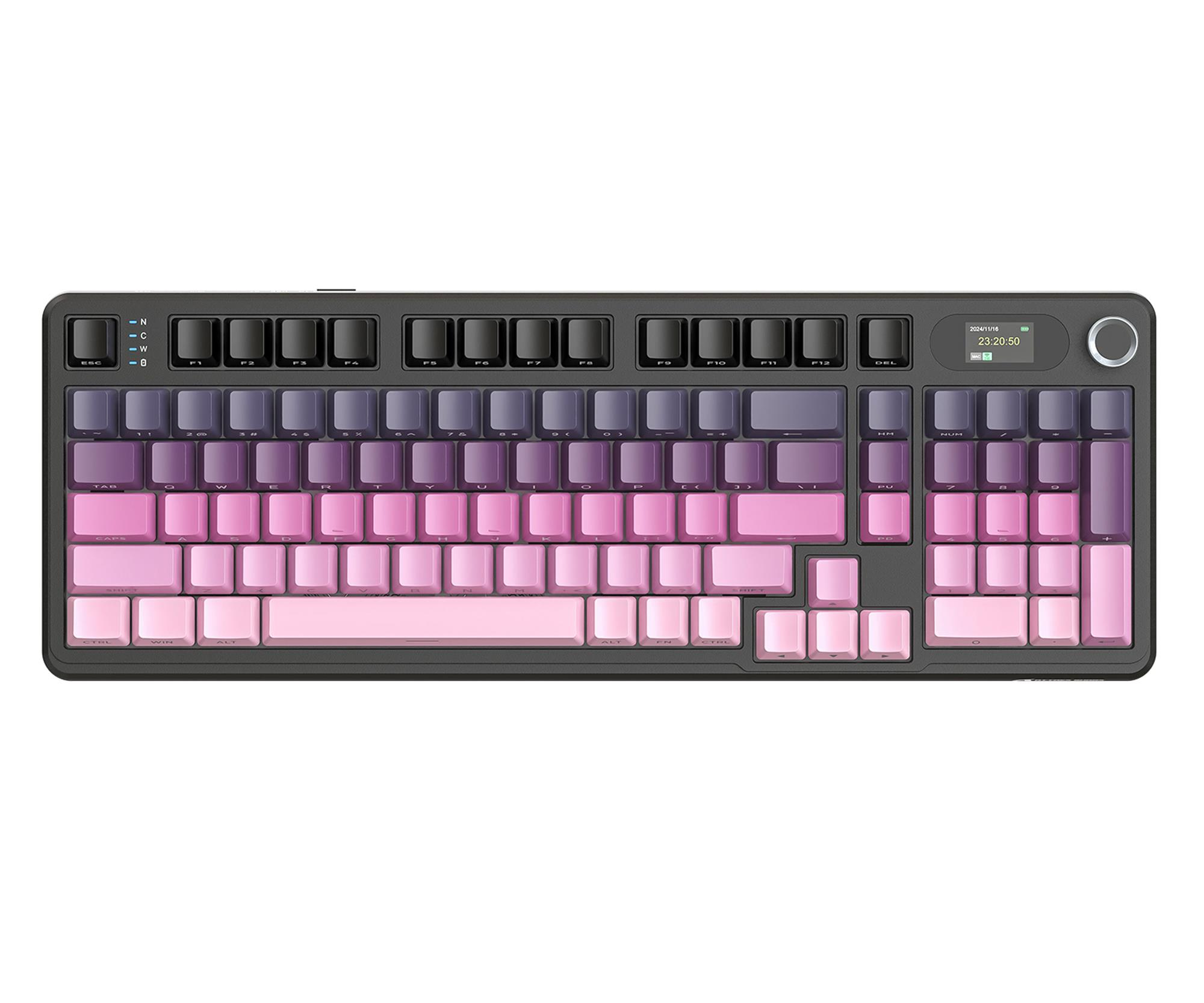 Attack Shark X98PRO Wireless Full-size layout Poron różowa