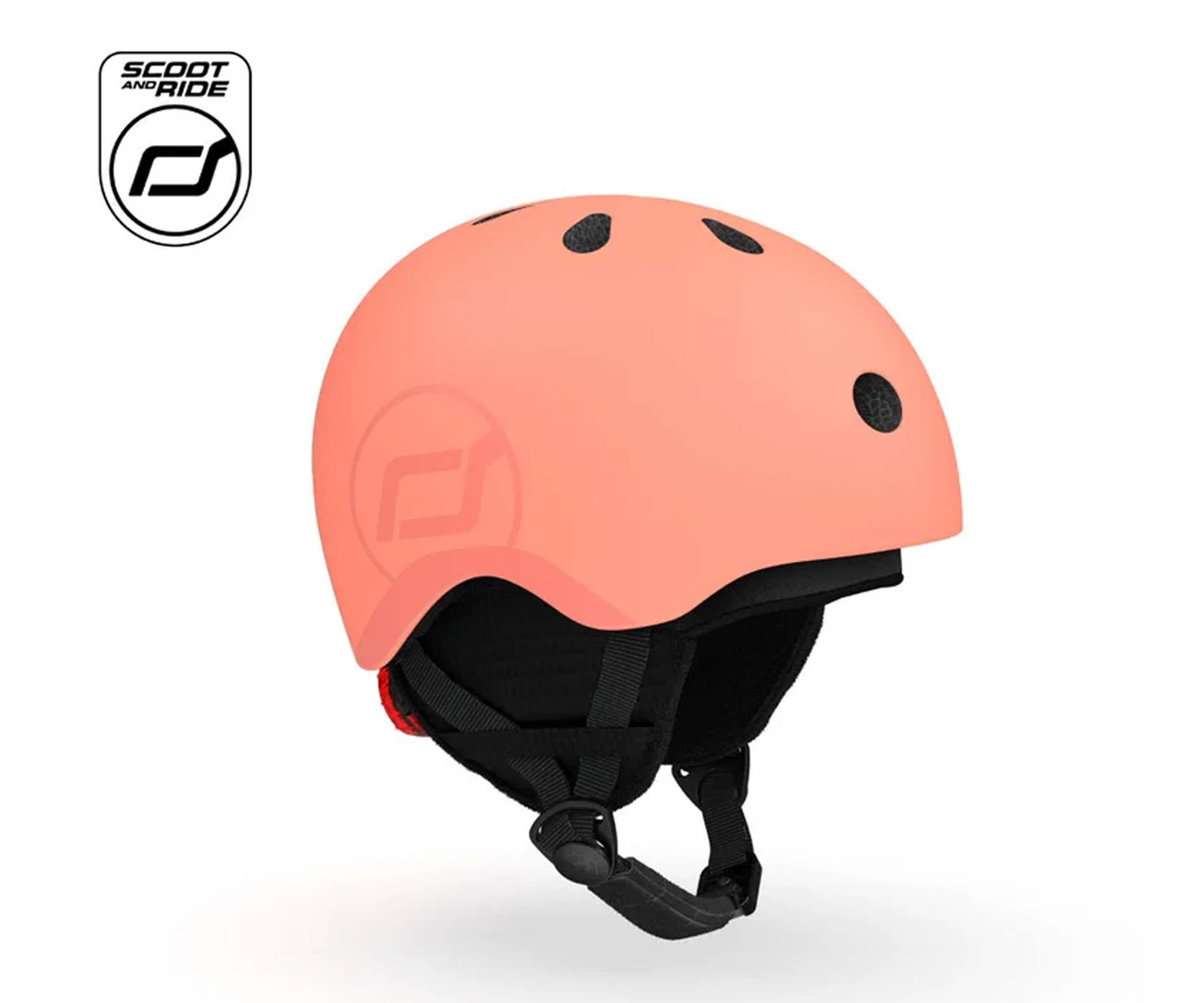 Scoot & Ride Kask Ochronny z ocieplaczem S-M dla dzieci 3+ Peach