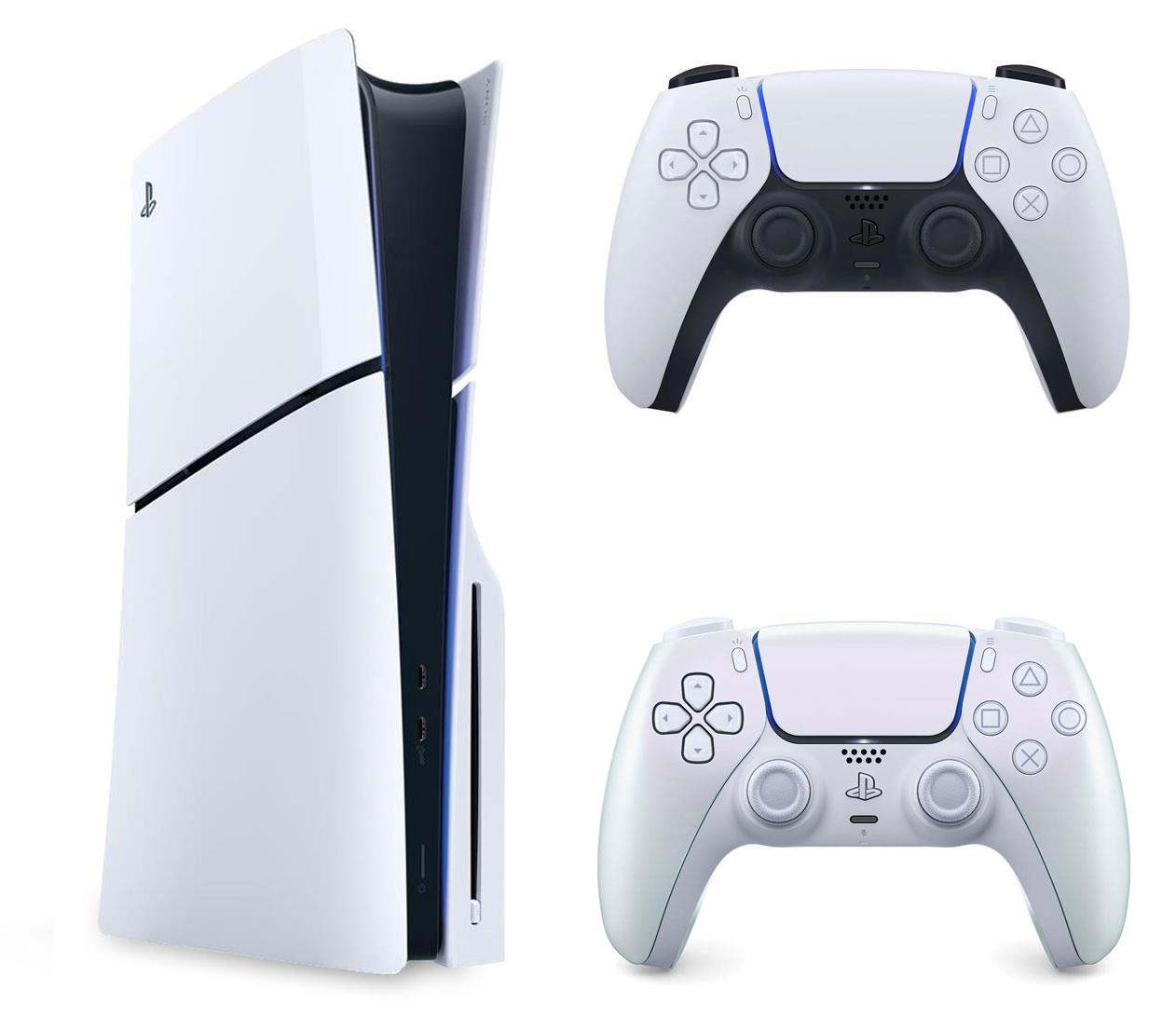 Sony PlayStation 5 Slim + DualSense Chrome Pearl