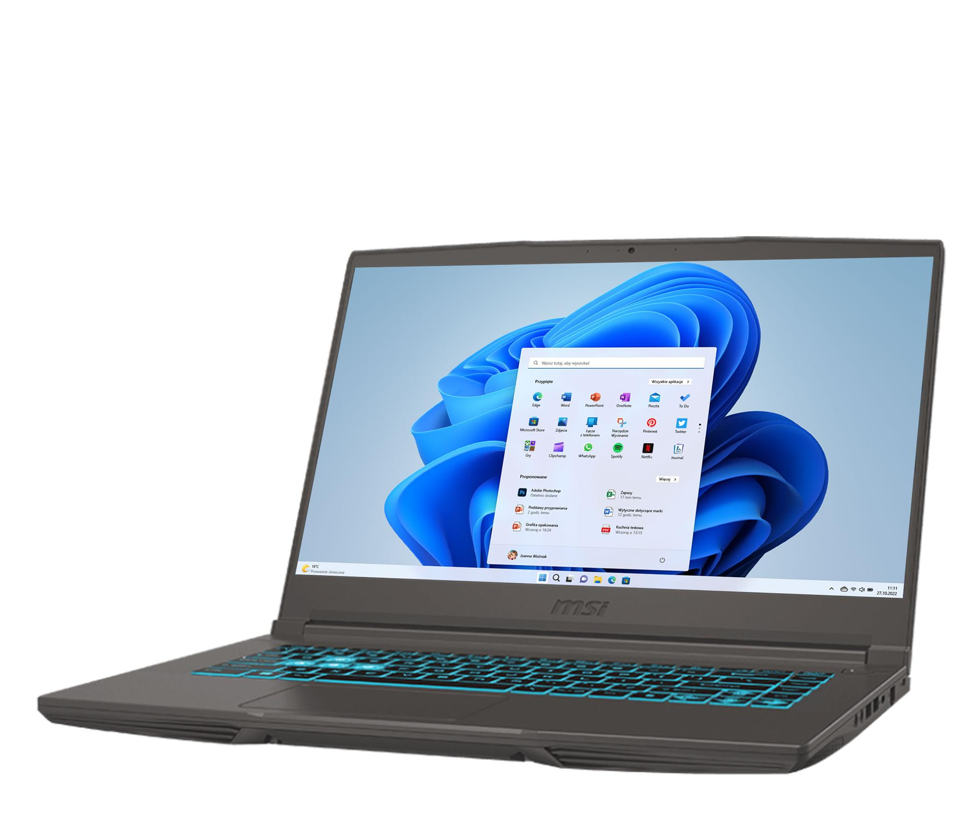 MSI Thin 15 i5-13420H/16GB/512/Win11 RTX4050 144Hz NN