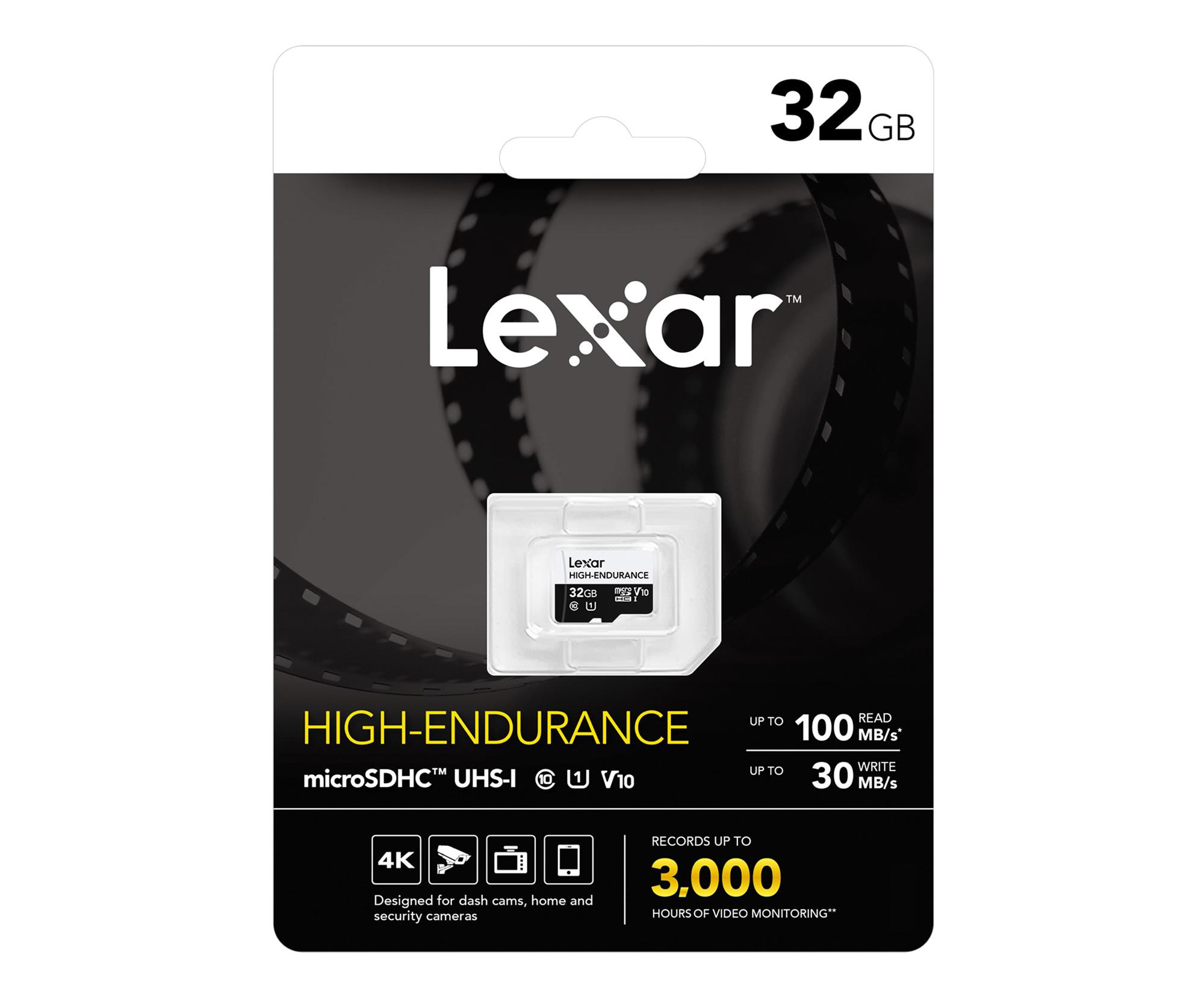 Lexar 32GB microSDHC High-Endurance UHS-I C10 A1 V10 U1