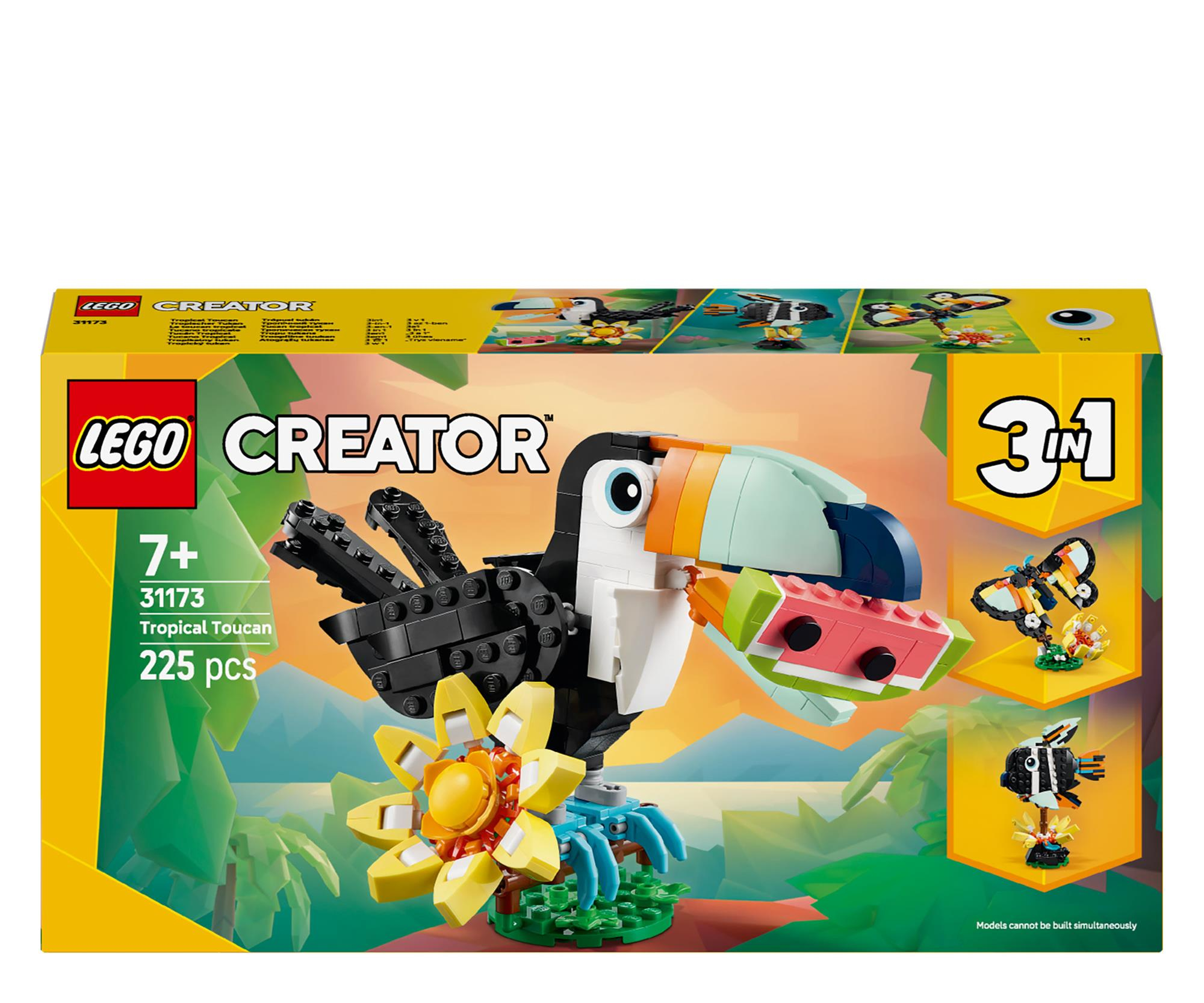 LEGO Creator 3 w 1 Dzikie zwierzęta: Tropikalny tukan 31173