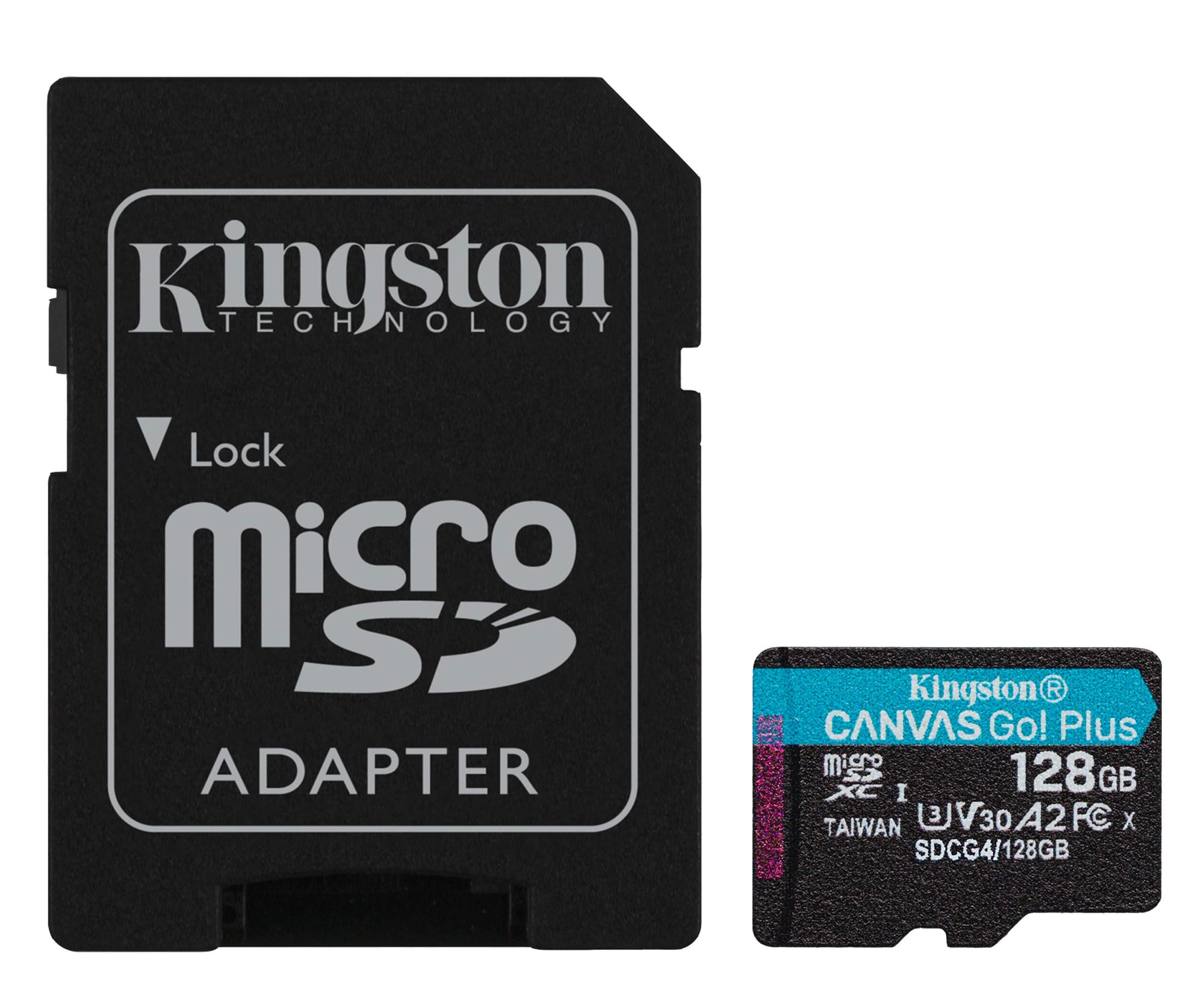 Kingston 128GB microSDXC Canvas Go! Plus Gen4 200MB/s A2 U3 V30