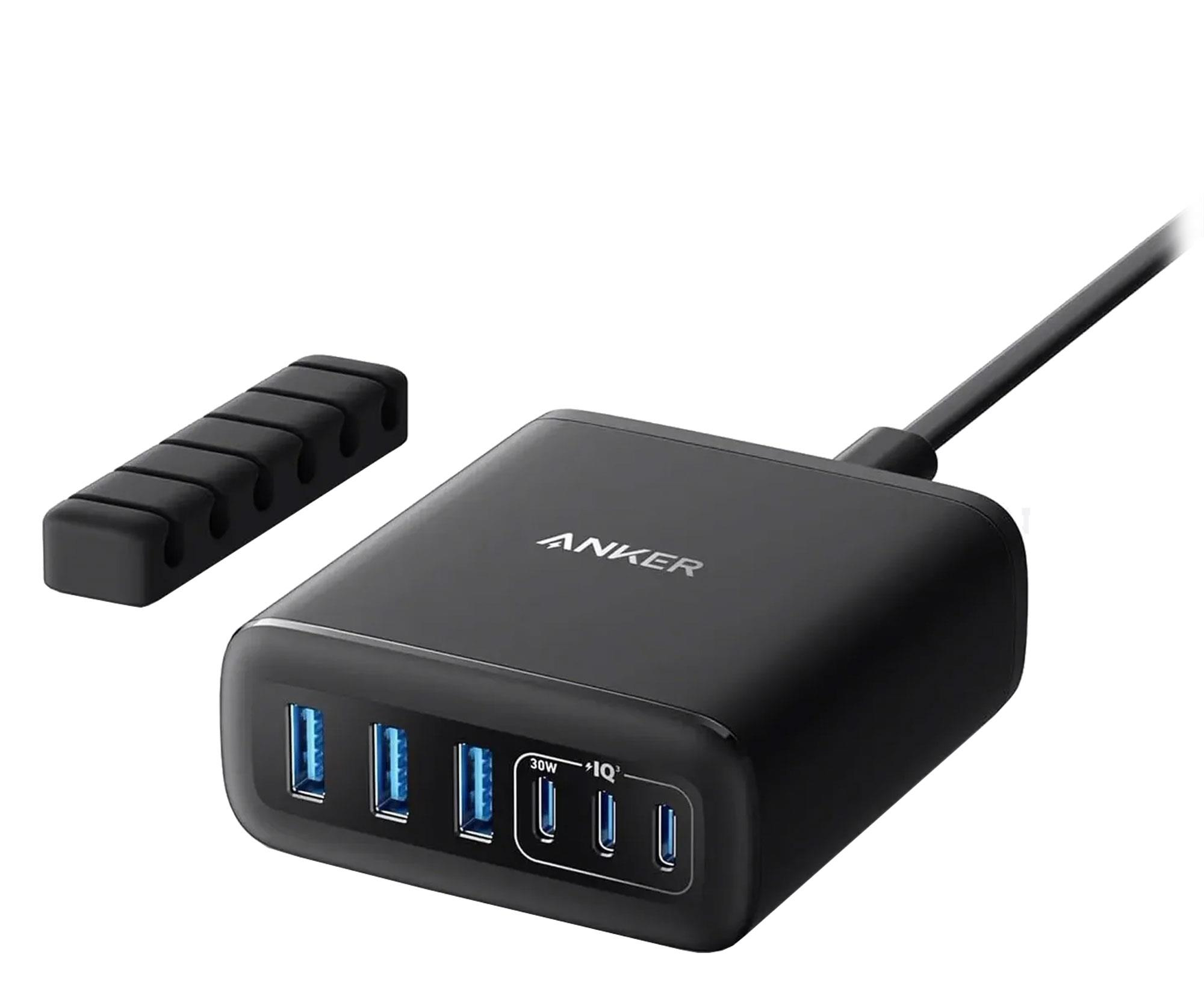 Anker Charger (112W, 6 Ports, GaN) Black 1