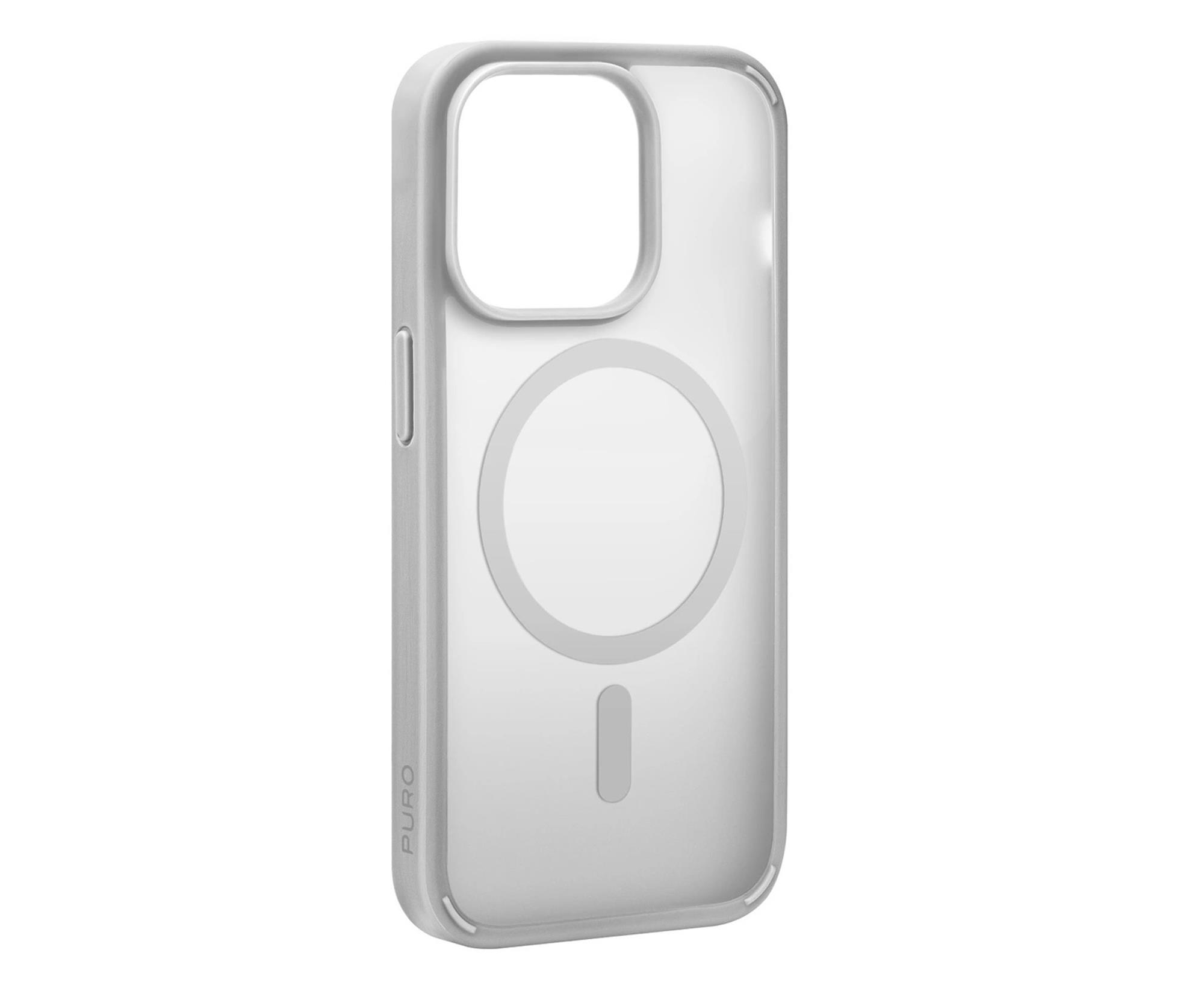 Puro Gradient MagSafe do iPhone 15 Pro Max - srebrne