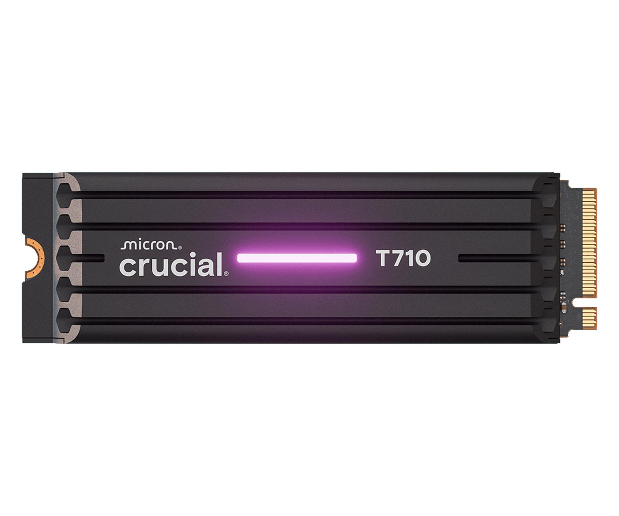 Crucial 2TB M.2 PCIe Gen5 NVMe T710 Heatsink