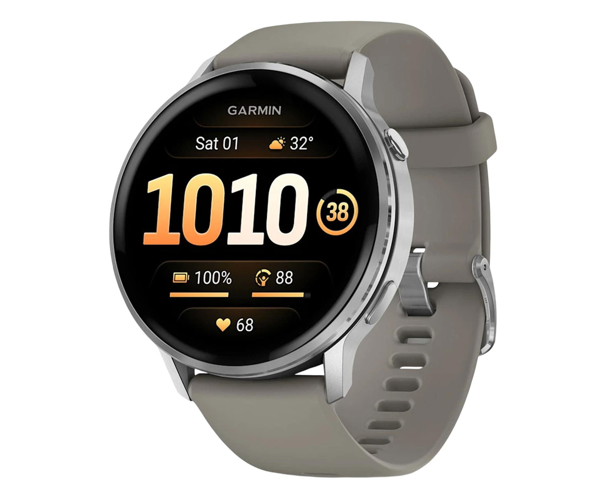 Garmin Venu 4 Silver 45mm z szarym paskiem