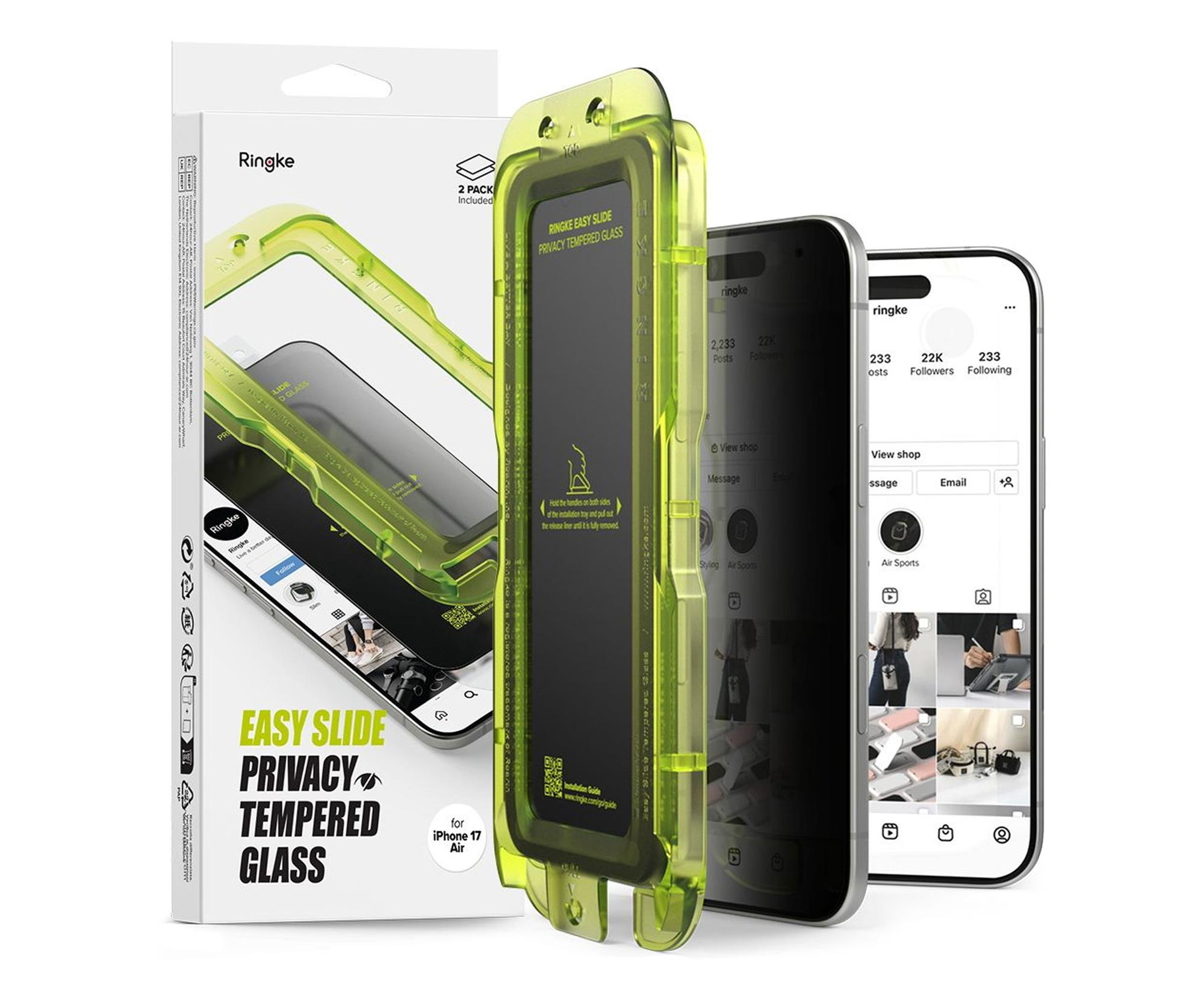 Ringke Easy Slide 2-Pack do Iphone 17 Air Privacy