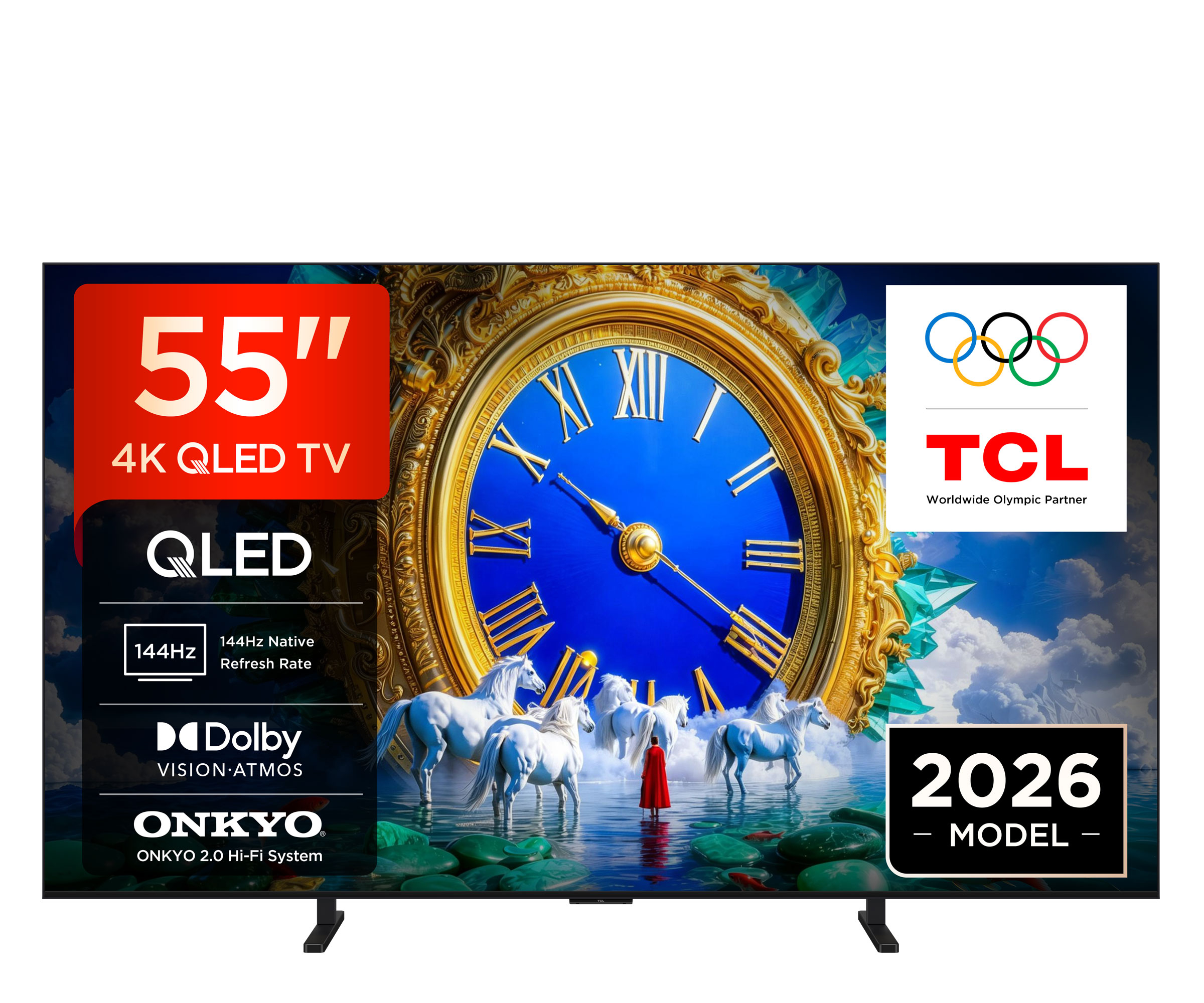 TCL 55A400 55" QLED 4K 144Hz Google TV Dolby Vision Dolby Atmos