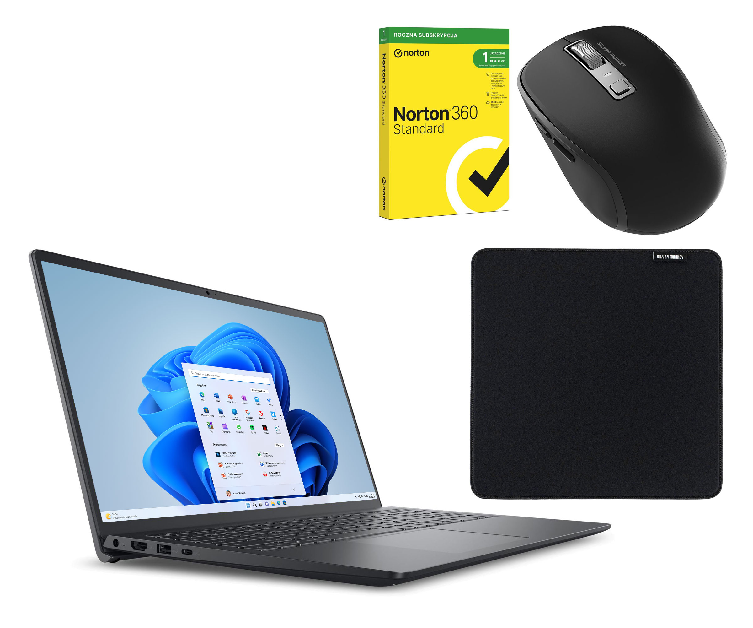 Dell 15 Ryzen 7-7730U/16GB/1TB/Win11 120Hz + Zestaw