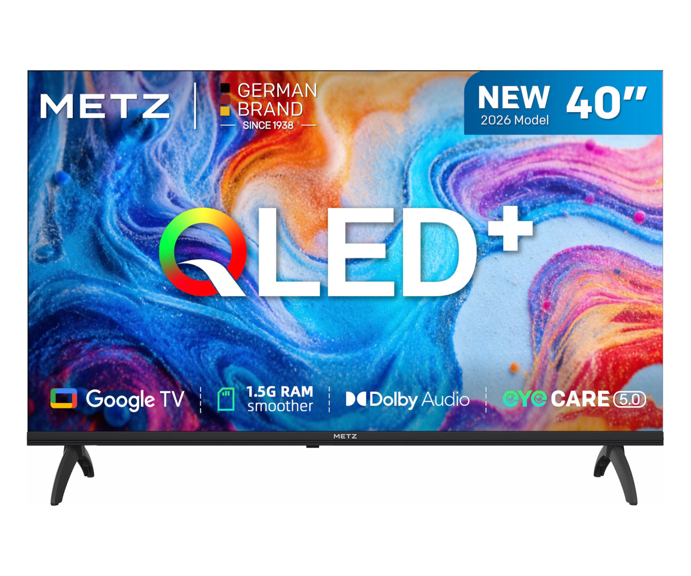 Metz 40MQH7030Z 40" QLED FHD Google TV Flicker Free, Light Sens