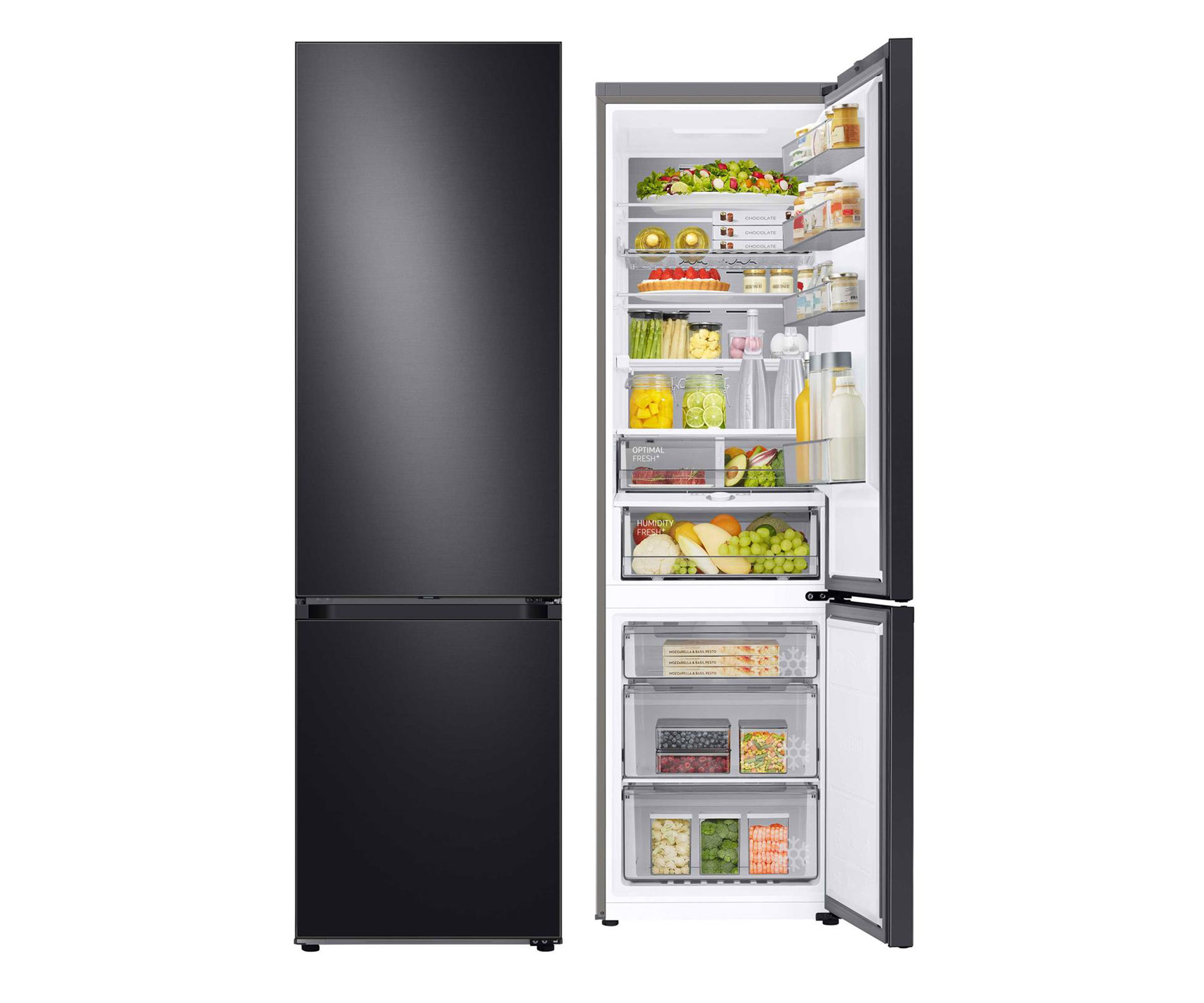 Samsung RB38C7B6AB1 EF No Frost 203cm Czarna Klasa A Bespoke AI 387L