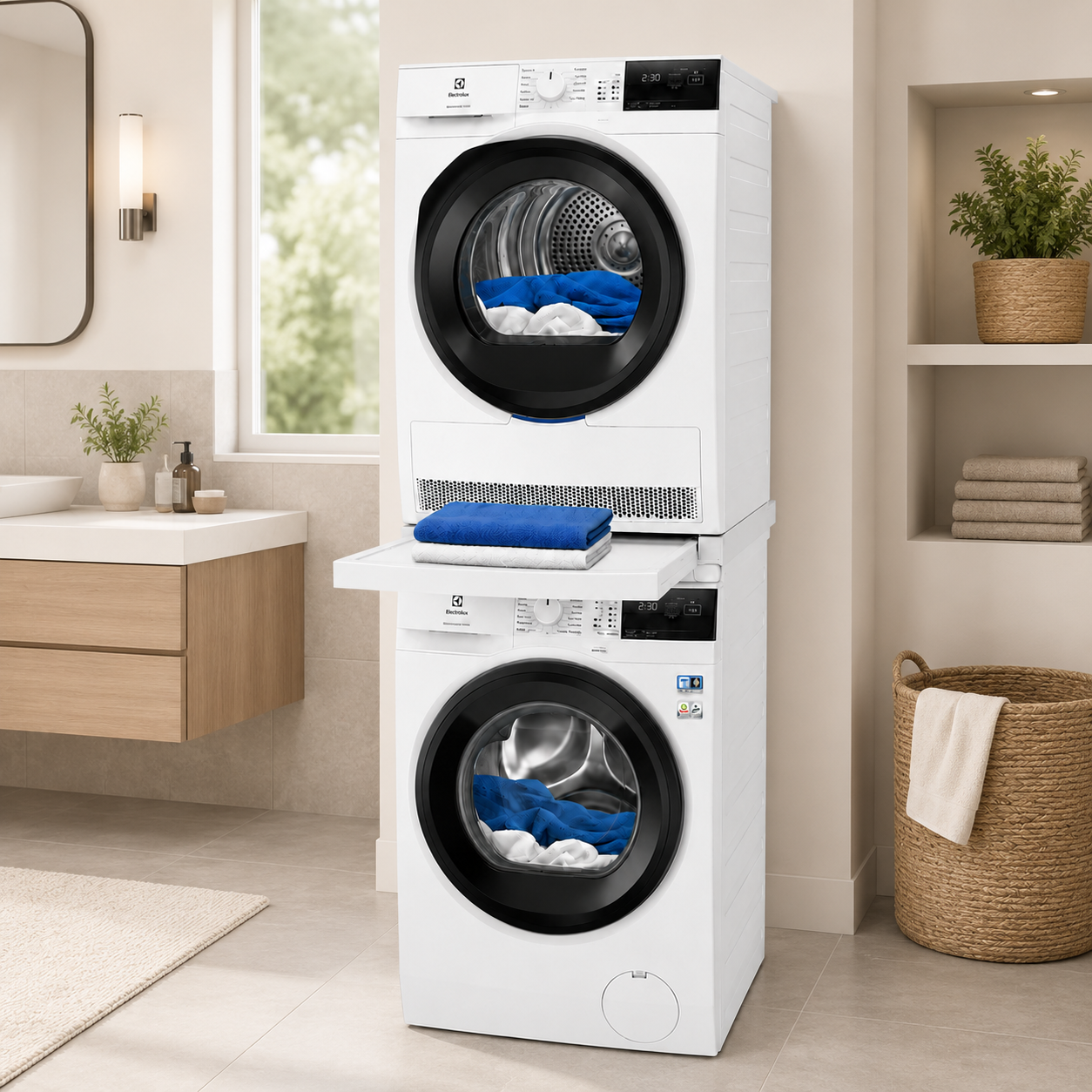 Electrolux Suszarka EW6D295GP+Pralka EW6F2492P+Łącznik A1WYHSK2