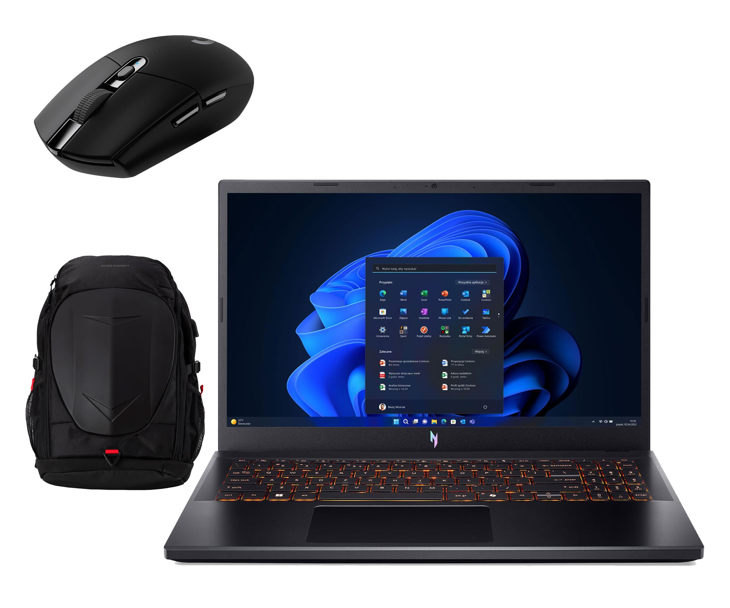 Acer Nitro V15 Ryzen 7-7445HS/16GB/512/Win11 RTX4050 165Hz Zestaw