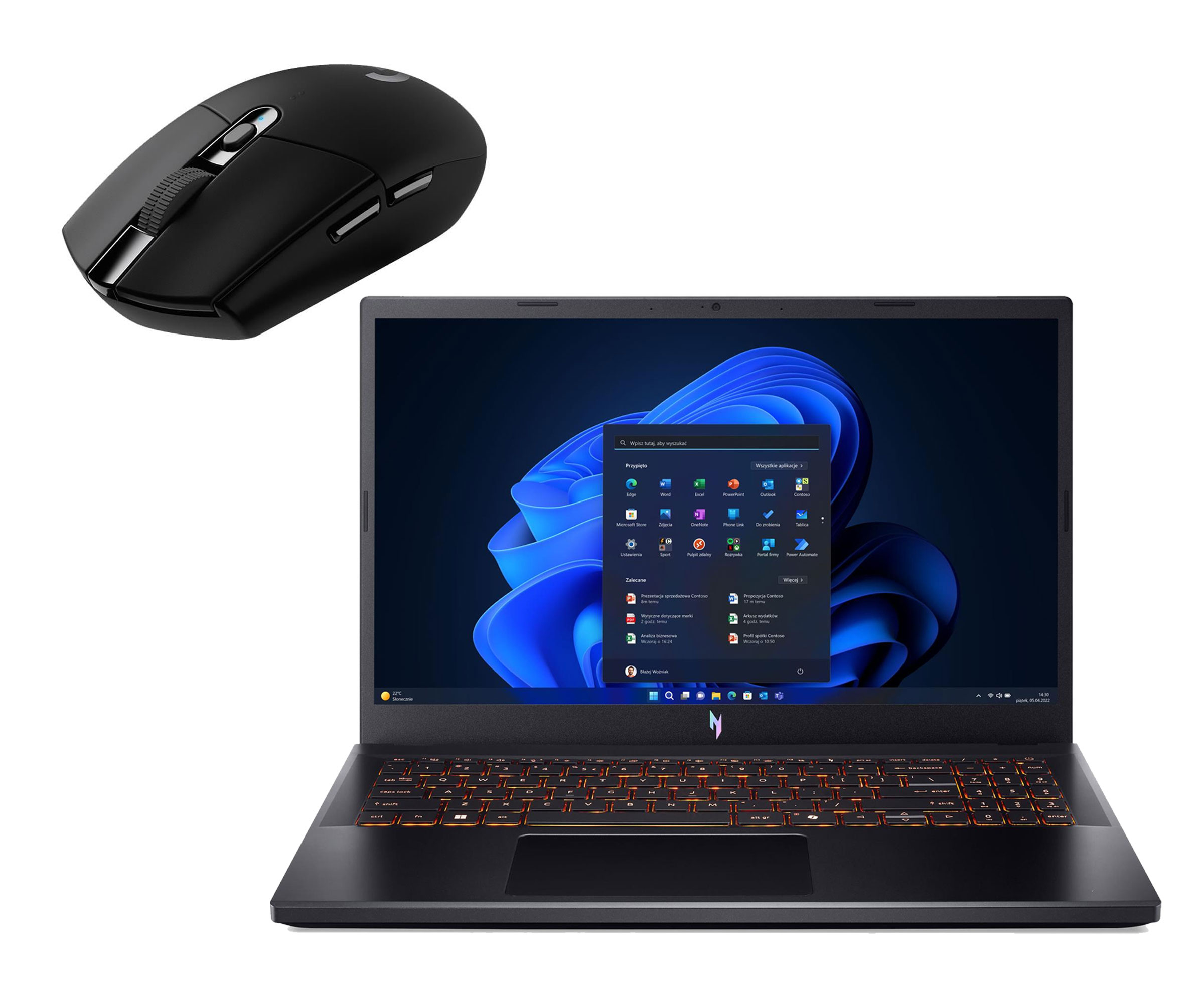 Acer Nitro V15 Ryzen 7-7445HS/16GB/512/Win11 RTX4050 165Hz Zestaw