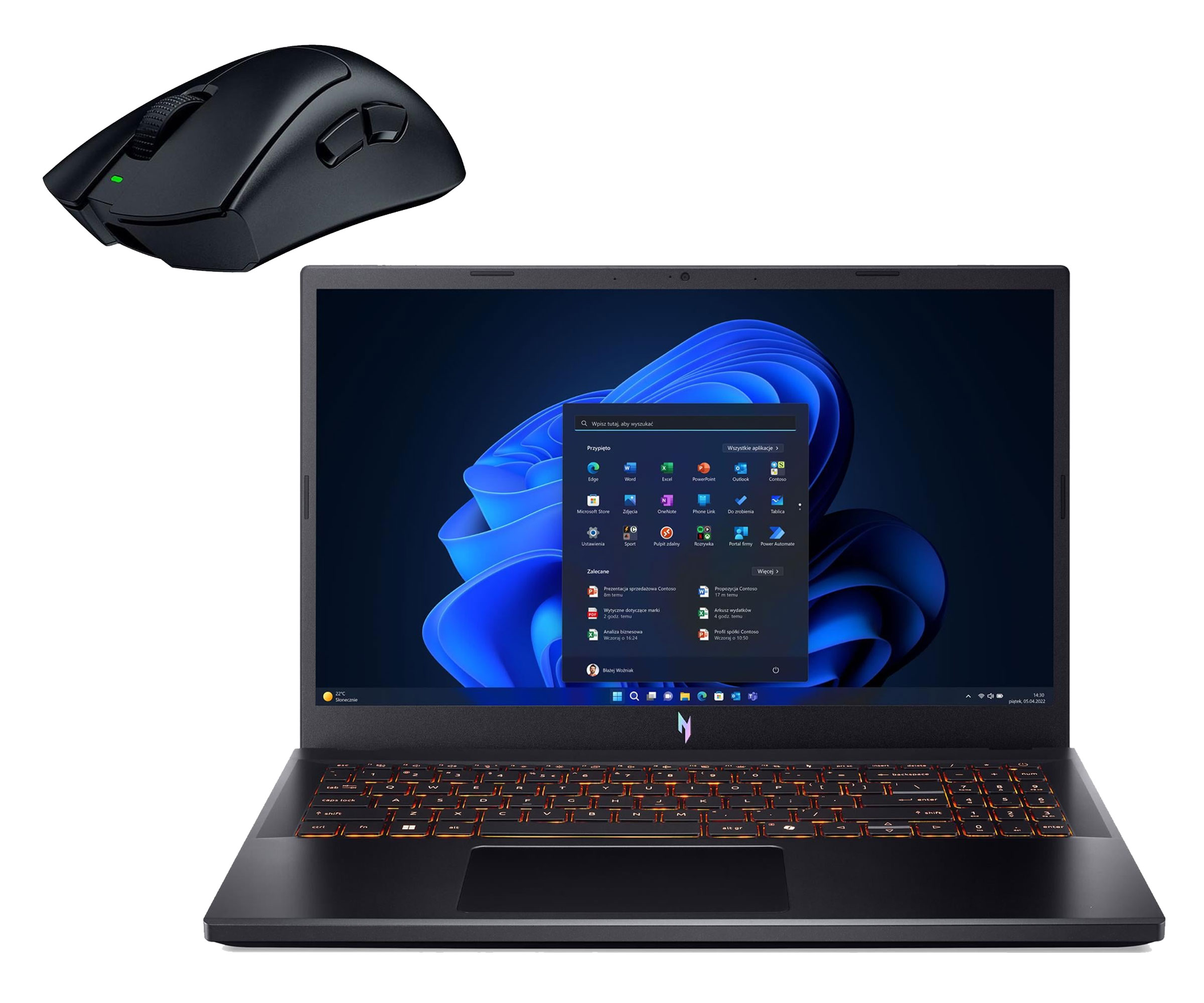 Acer Nitro V15 Ryzen 7-7445HS/16GB/512/Win11 RTX4050 165Hz Zestaw