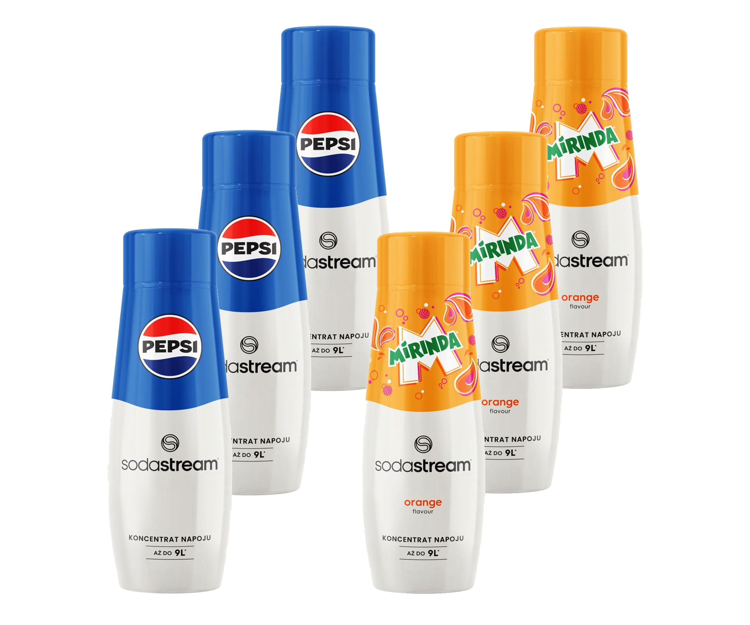SodaStream MIX Syrop PEPSI 3 szt. + MIRINDA 3 szt.