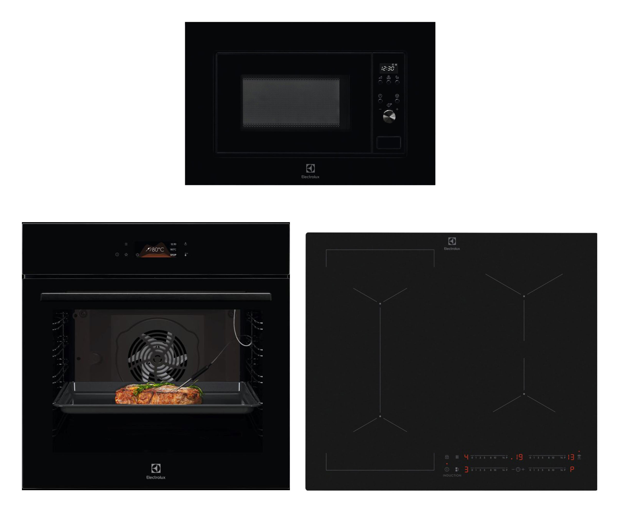 Electrolux ZESTAW Piekarnik LOD8C39Z+Płyta EIV63449CT+Mikrofala LMS2203