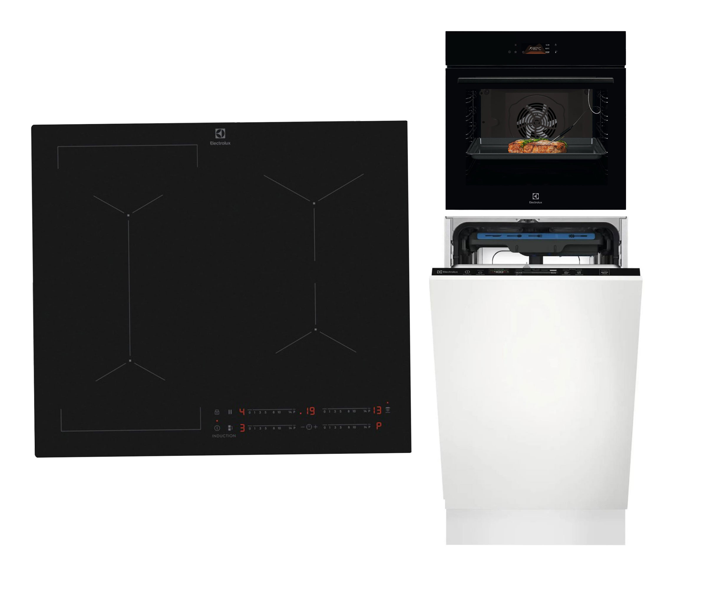 Electrolux ZESTAW Piekarnik LOD8C39Z+Płyta EIV63449CT+Zmywarka EEM43201
