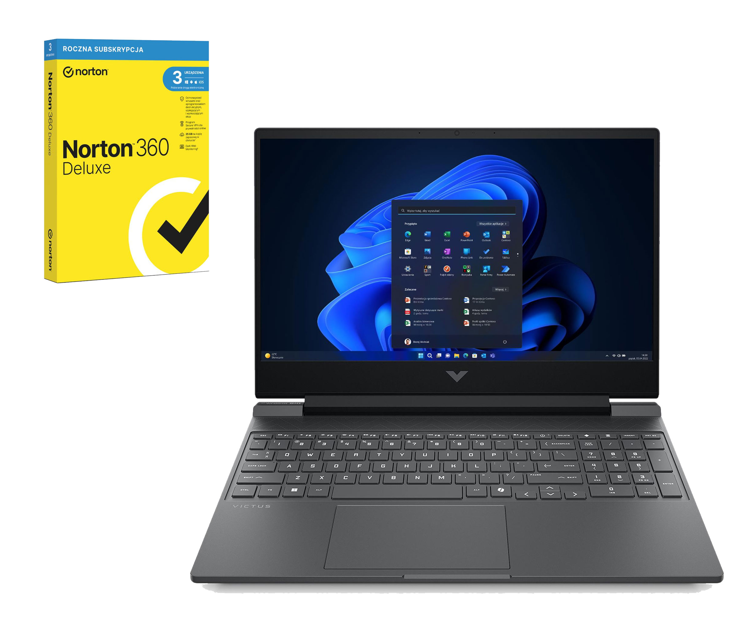 HP VICTUS 15 i5-13420H/16GB/512/Win11 RTX4050 144Hz Zestaw