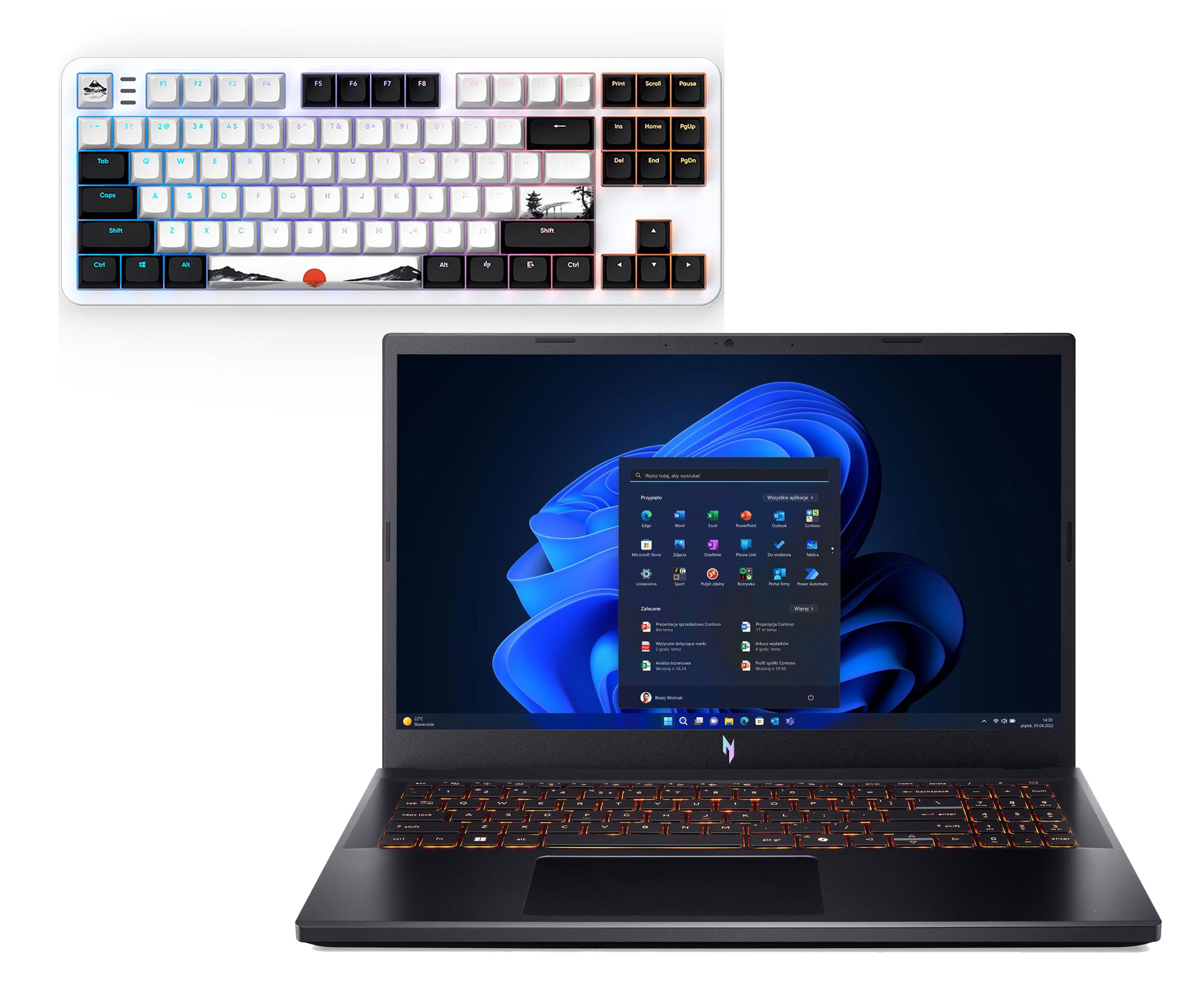 Acer Nitro V15 Ryzen 7-7445HS/16GB/512/Win11 RTX4050 165Hz Zestaw