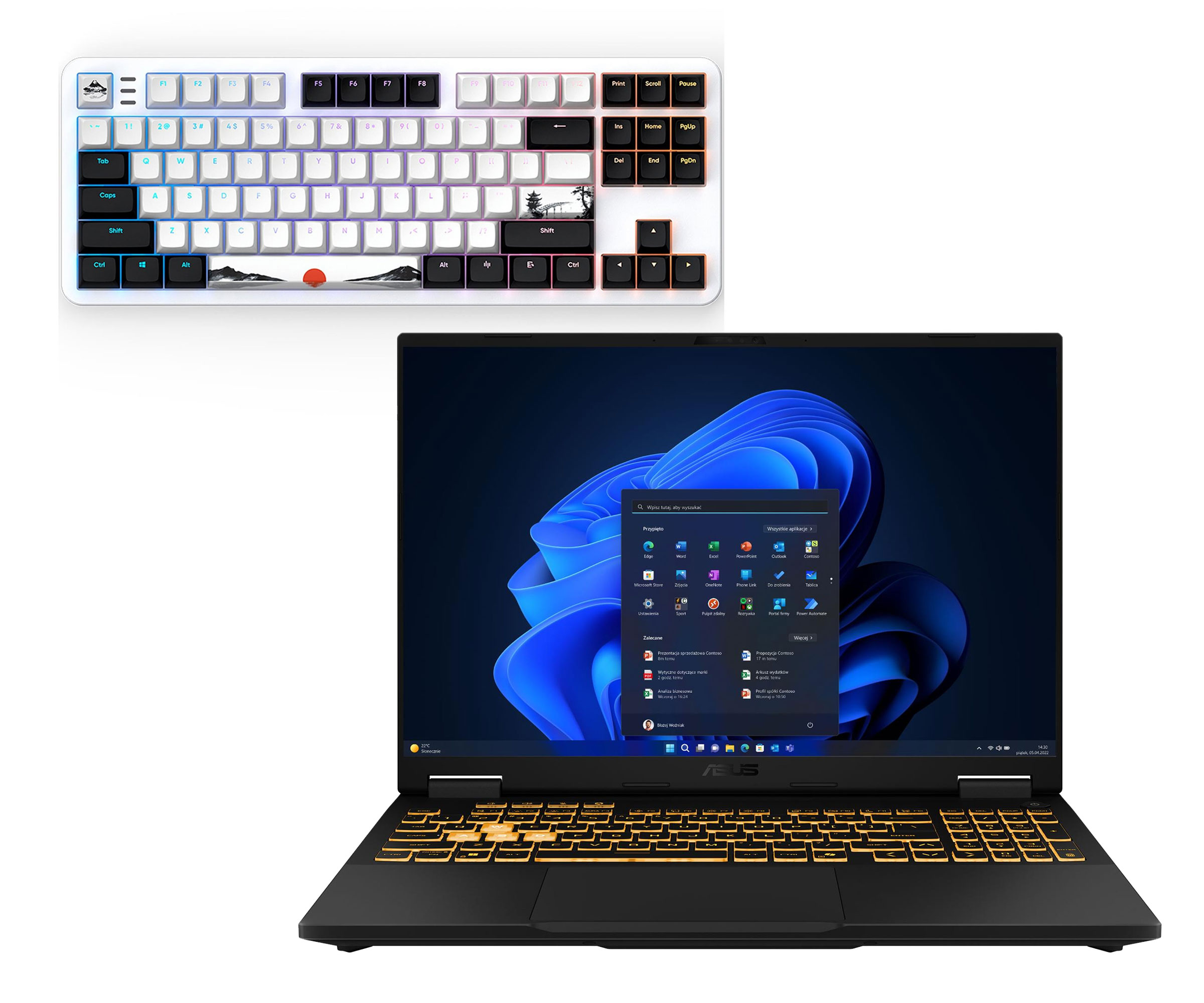 ASUS TUF Gaming F16 i5-14450HX/32GB/512+512/Win11 RTX5060 Zestaw