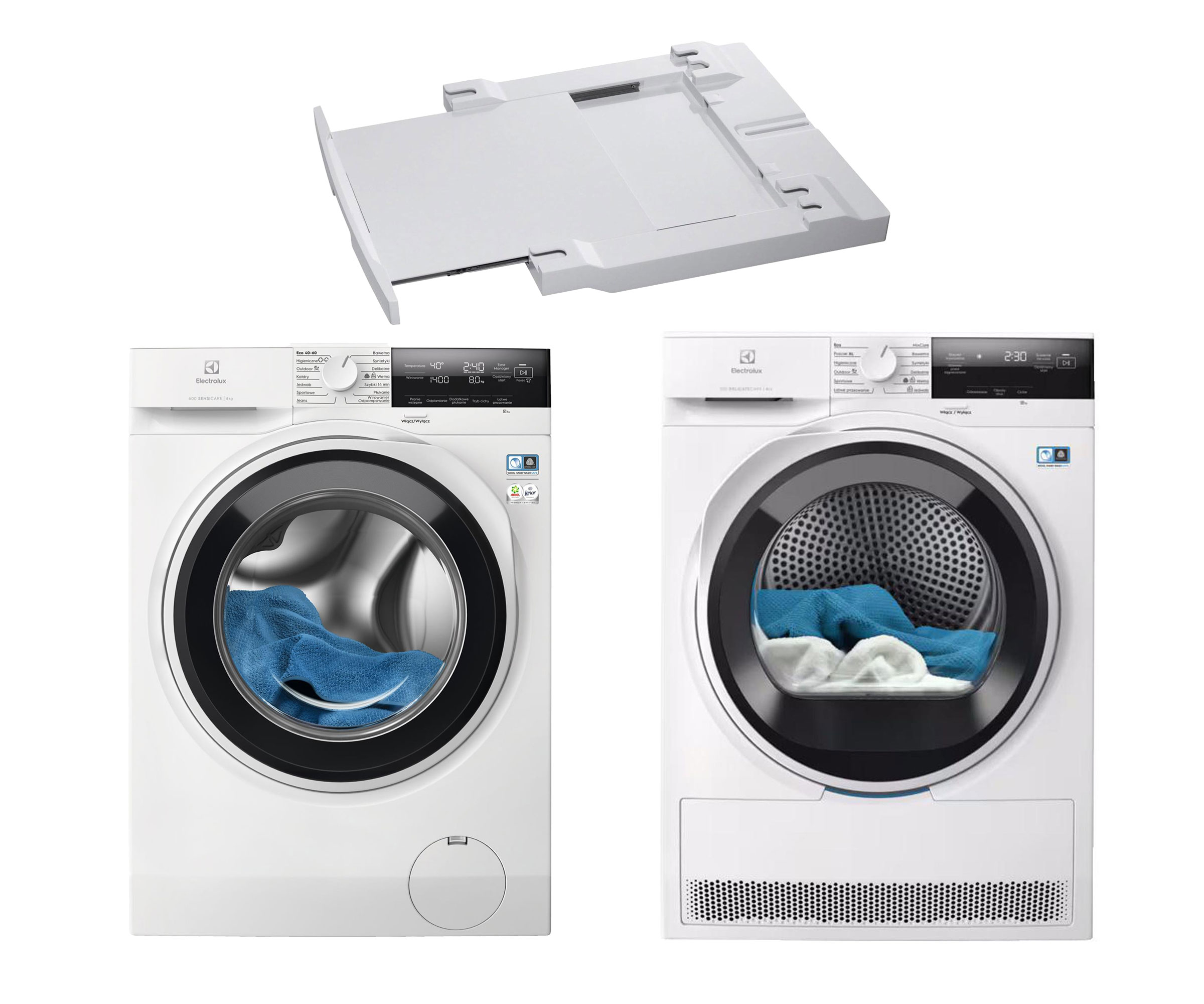 Electrolux ZESTAW Suszarka EW7D384AP+Pralka EW6F3484P+Łącznik A1WYHSK2