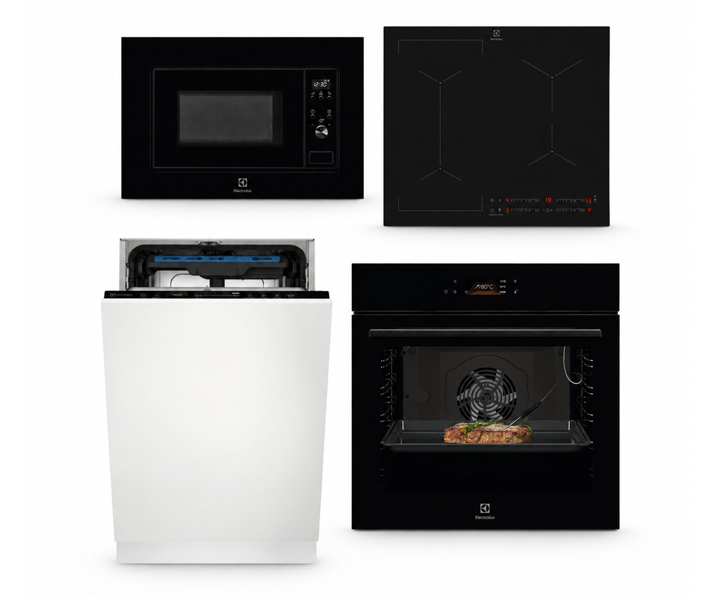 Electrolux ZESTAW Piekarnik LOD8C39Z+Płyta EIV63449CT+EEG63300+LMS2203E