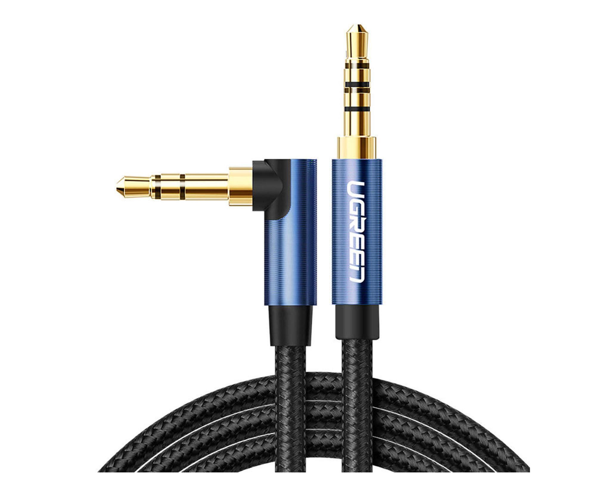 UGREEN Kabel kątowy Jack 35mm 60180 1.5m czarny