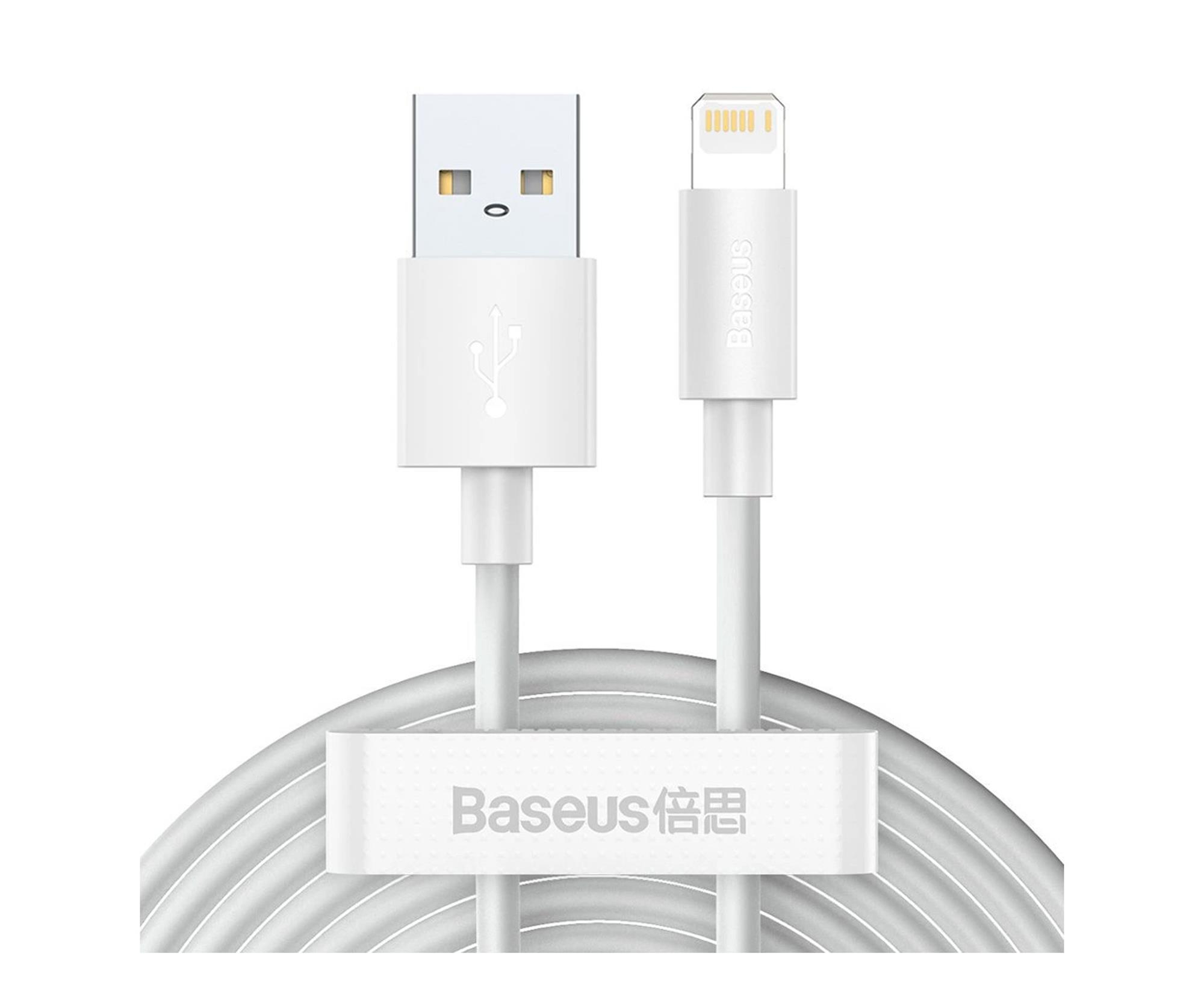 Baseus 2x kabel USB - Lightning szybkie ładowanie 1,5 m biały
