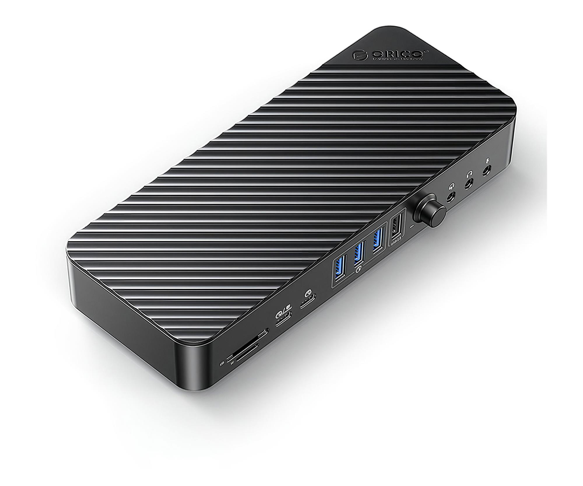 Orico USB-C 10 Gbps, 2x DP 4K, HDMI 4K, PD 60W, 6x USB-A, karty SD