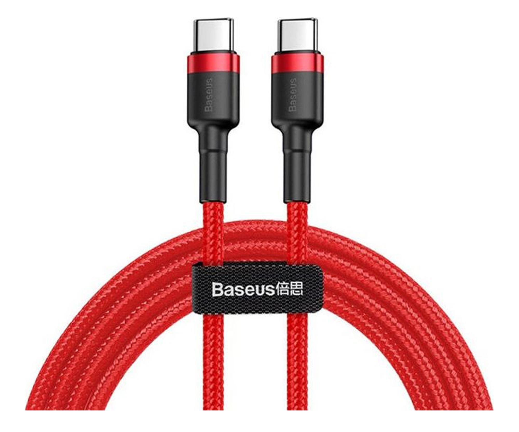 Baseus Kabel USB-C - USB-C PD QC 60W 3A 480Mb/s 1m czerwony