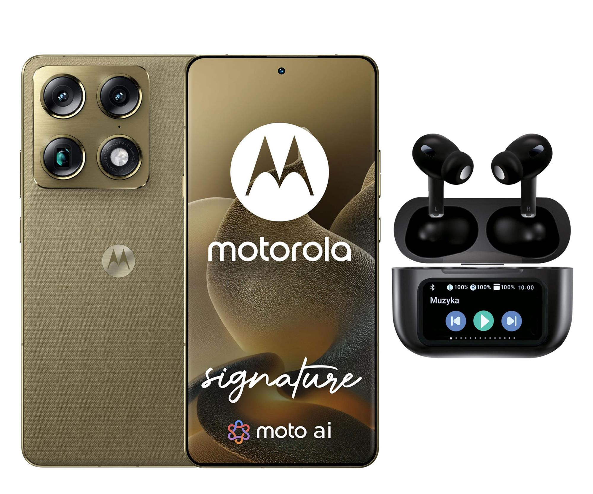 Motorola Signature 5G 16/512GB Martini Olive 165Hz + Smart Buds Pro