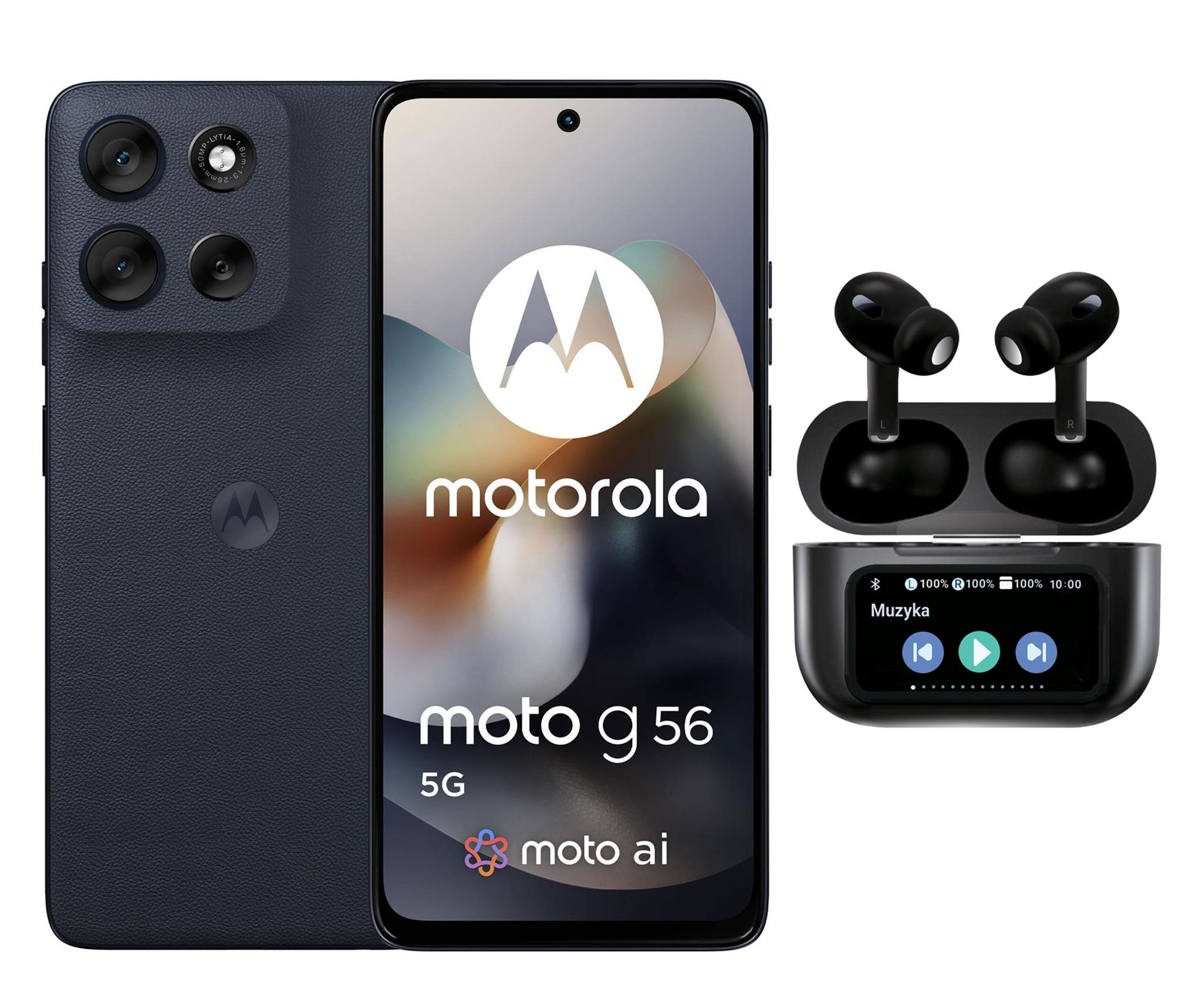 Motorola moto g56 5G 8/256GB Black Oyster 120Hz + Smart Buds Pro