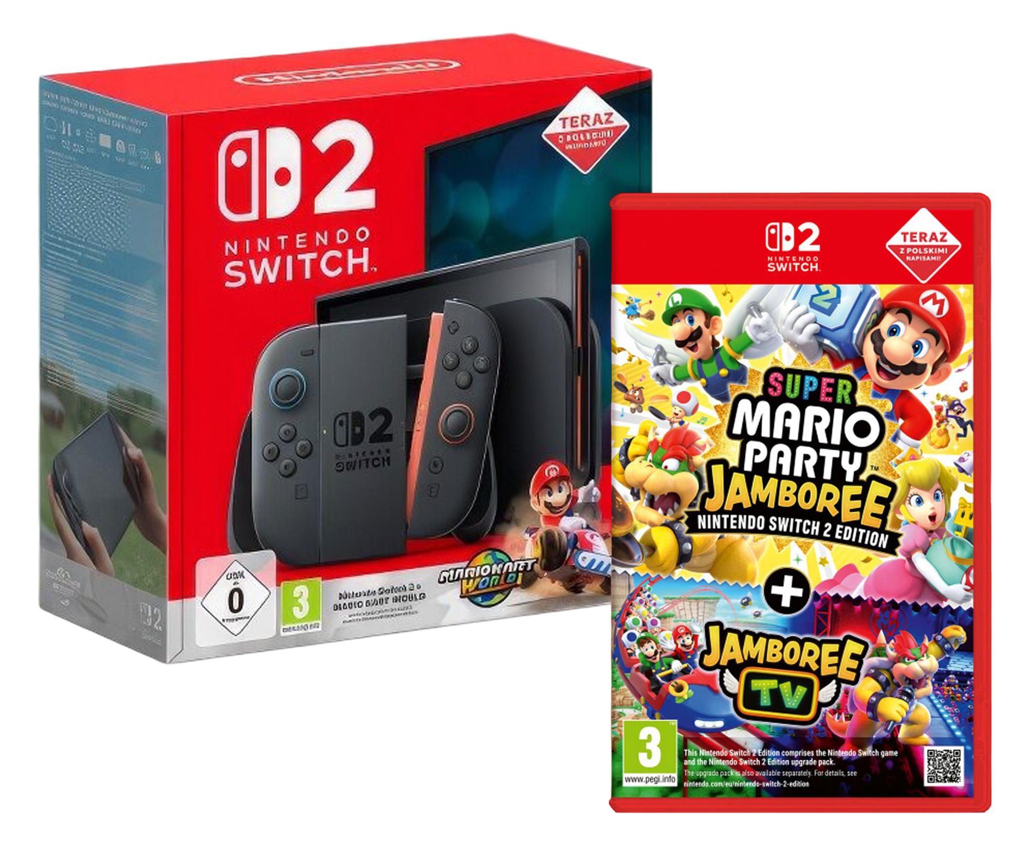 Nintendo Switch 2 + Mario Kart World + Mario Party Jamboree + Jambore