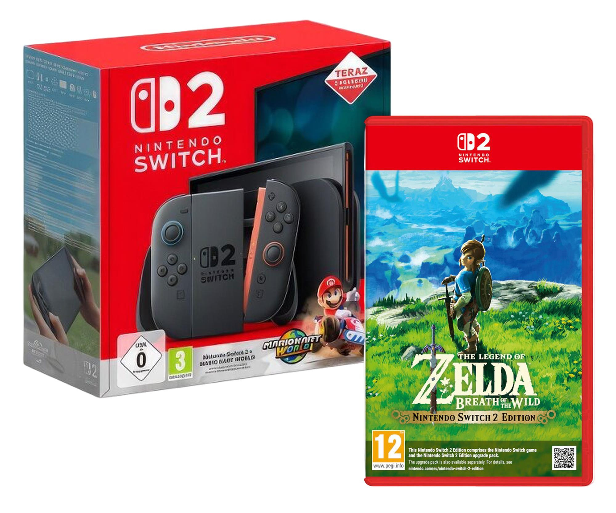 Nintendo Switch 2 + Mario Kart World + Zelda: Breath of the Wild