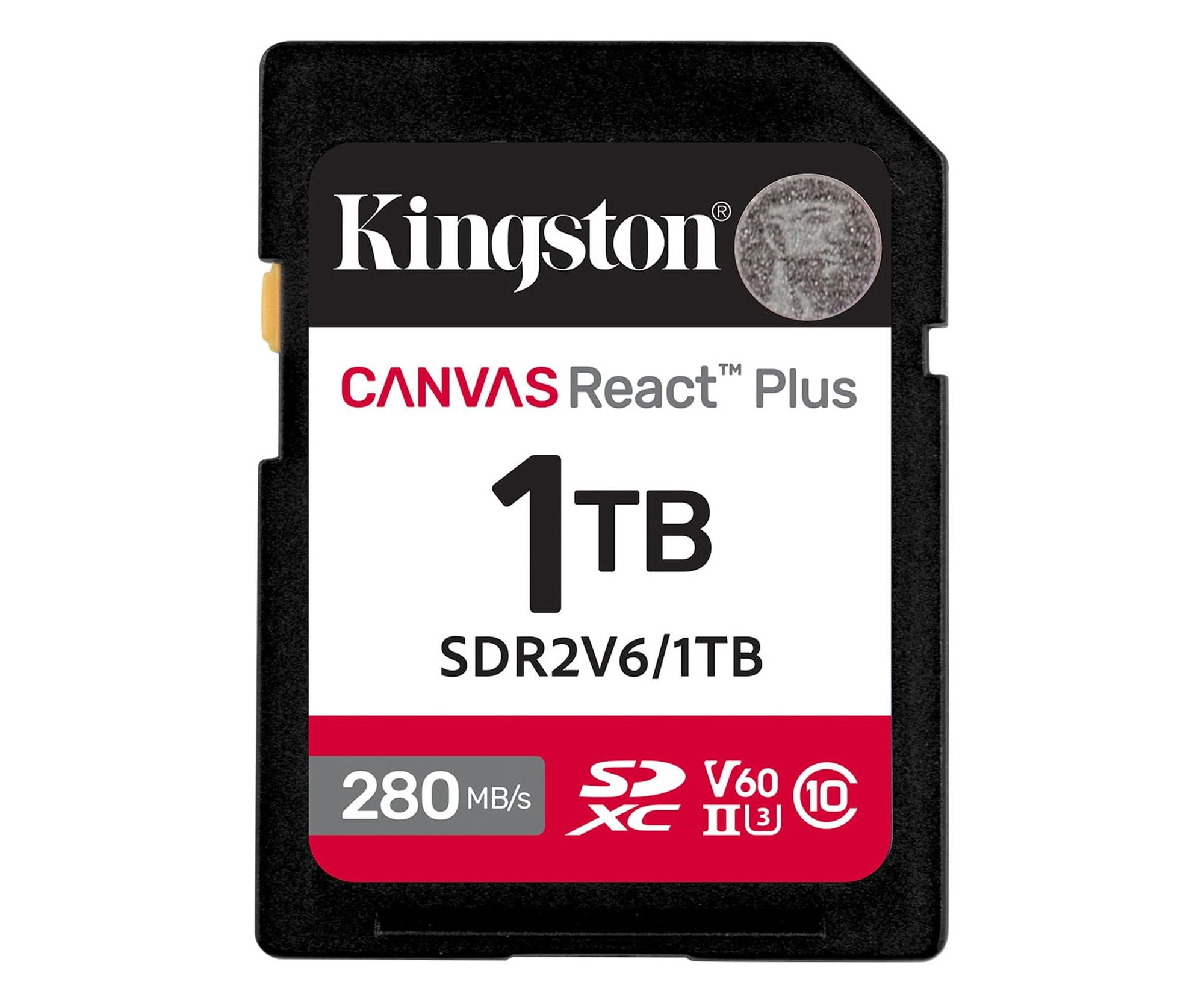 Kingston 1TB SDXC Canvas React Plus UHS-II V60 4K