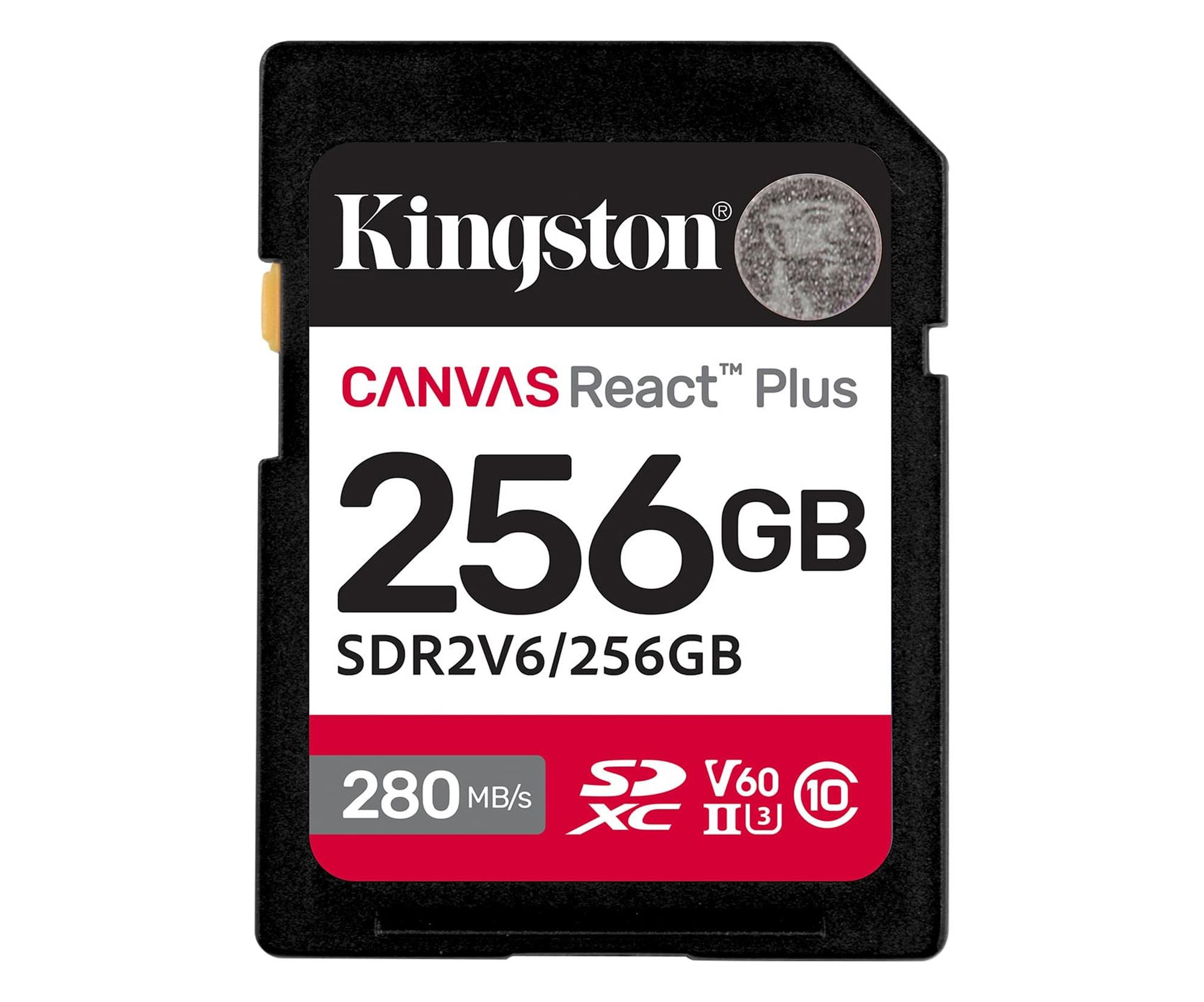 Kingston 256GB SDXC Canvas React Plus UHS-II V60 4K