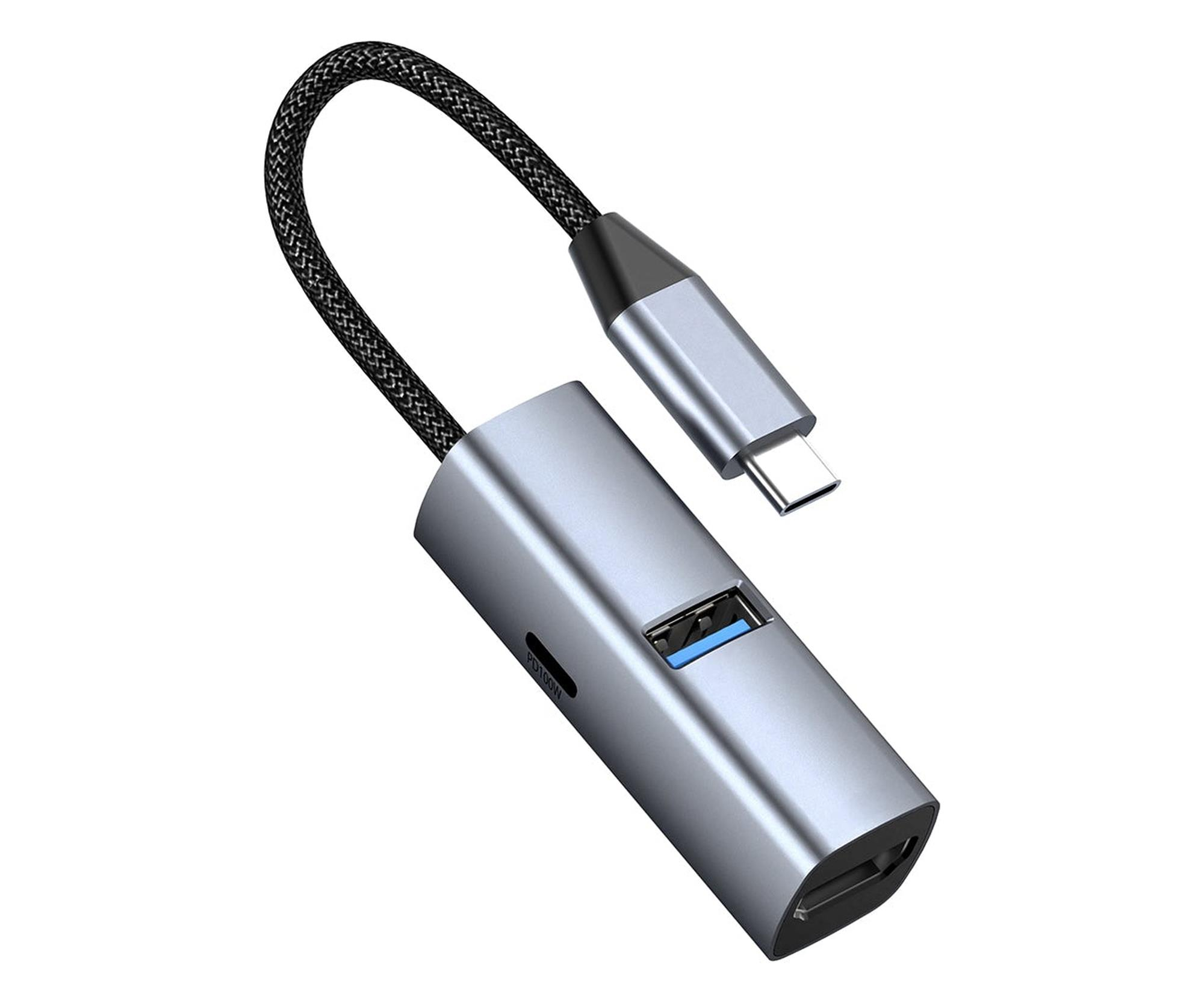 Mobile Origin 3in1 CompactHub HB1 - USB-A, USB-C, HDMI, USB-C Cable